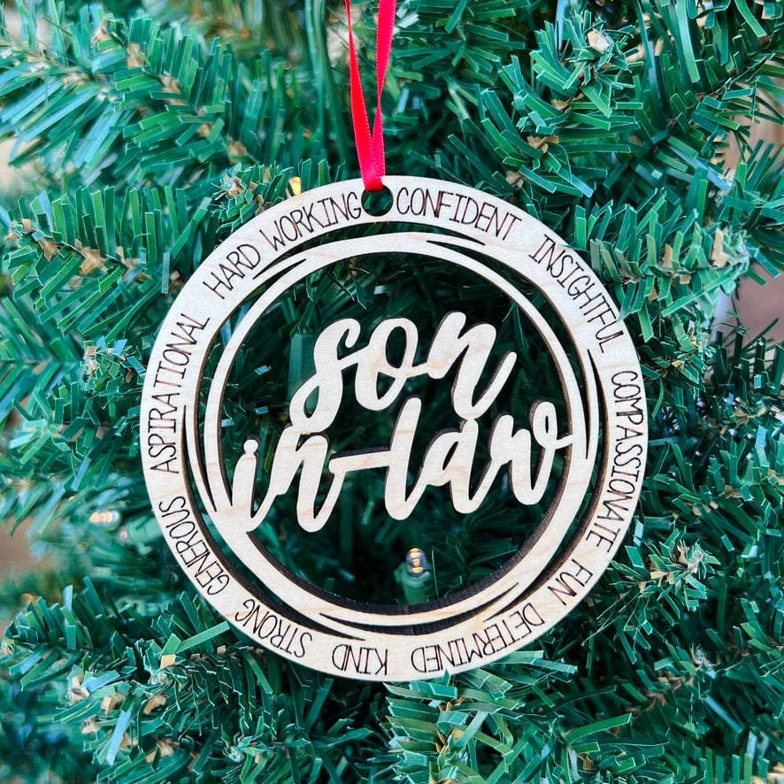 Family Members & Friends • Descriptive Wood Ornaments • For Family & Friends