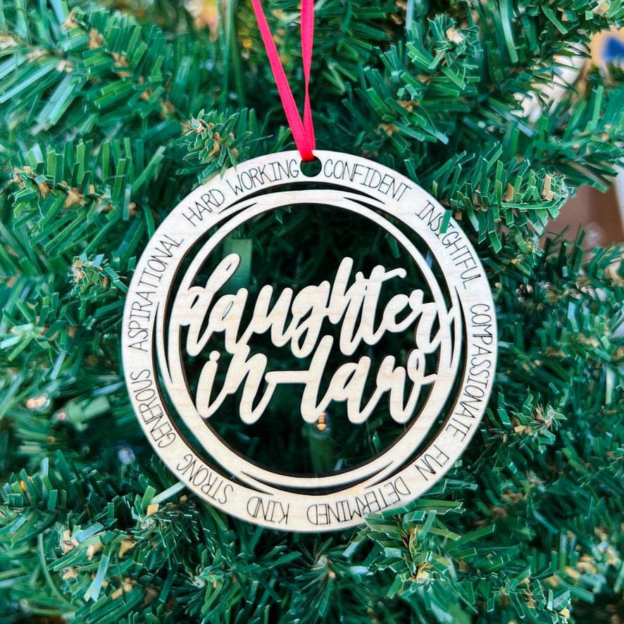 Family Members & Friends • Descriptive Wood Ornaments • For Family & Friends