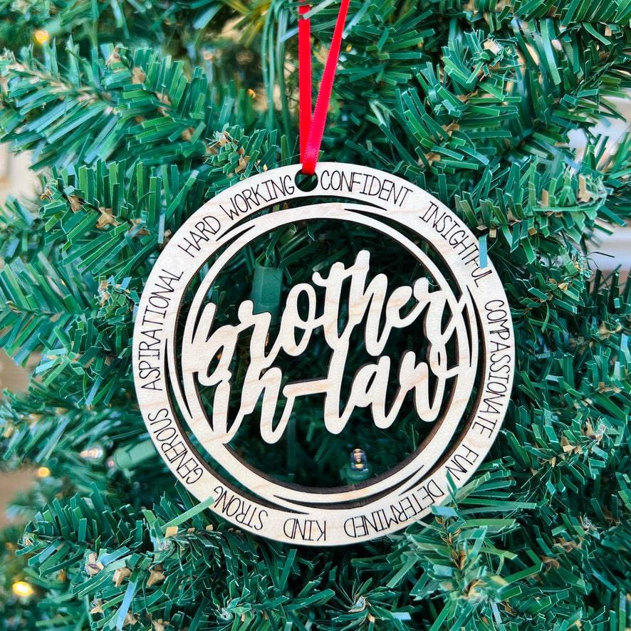 Family Members & Friends • Descriptive Wood Ornaments • For Family & Friends