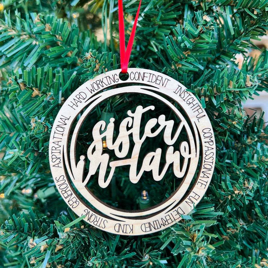 Family Members & Friends • Descriptive Wood Ornaments • For Family & Friends