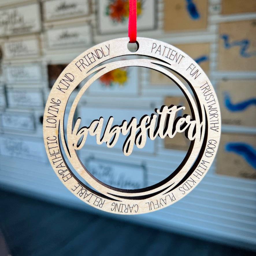 Family Members & Friends • Descriptive Wood Ornaments • For Family & Friends