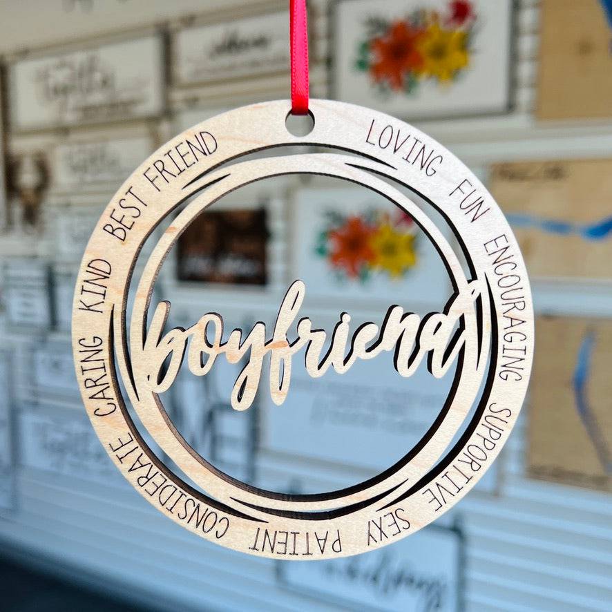 Family Members & Friends • Descriptive Wood Ornaments • For Family & Friends