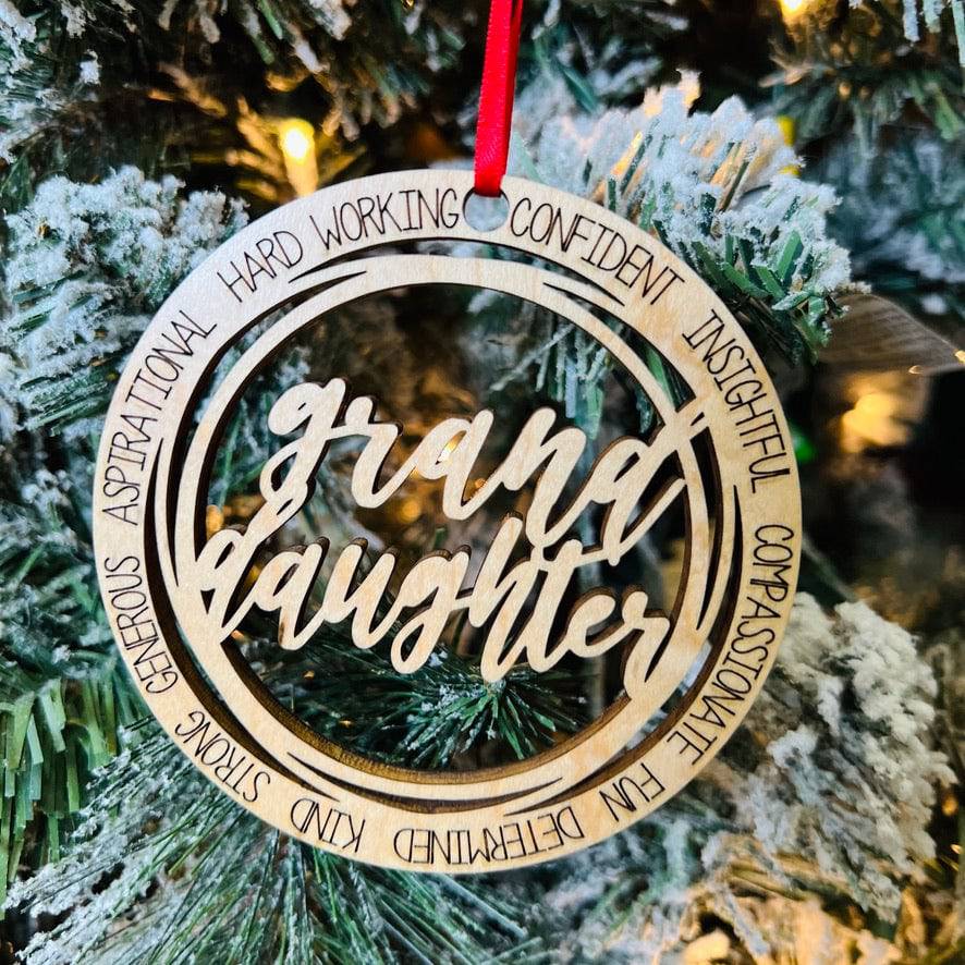 Family Members & Friends • Descriptive Wood Ornaments • For Family & Friends