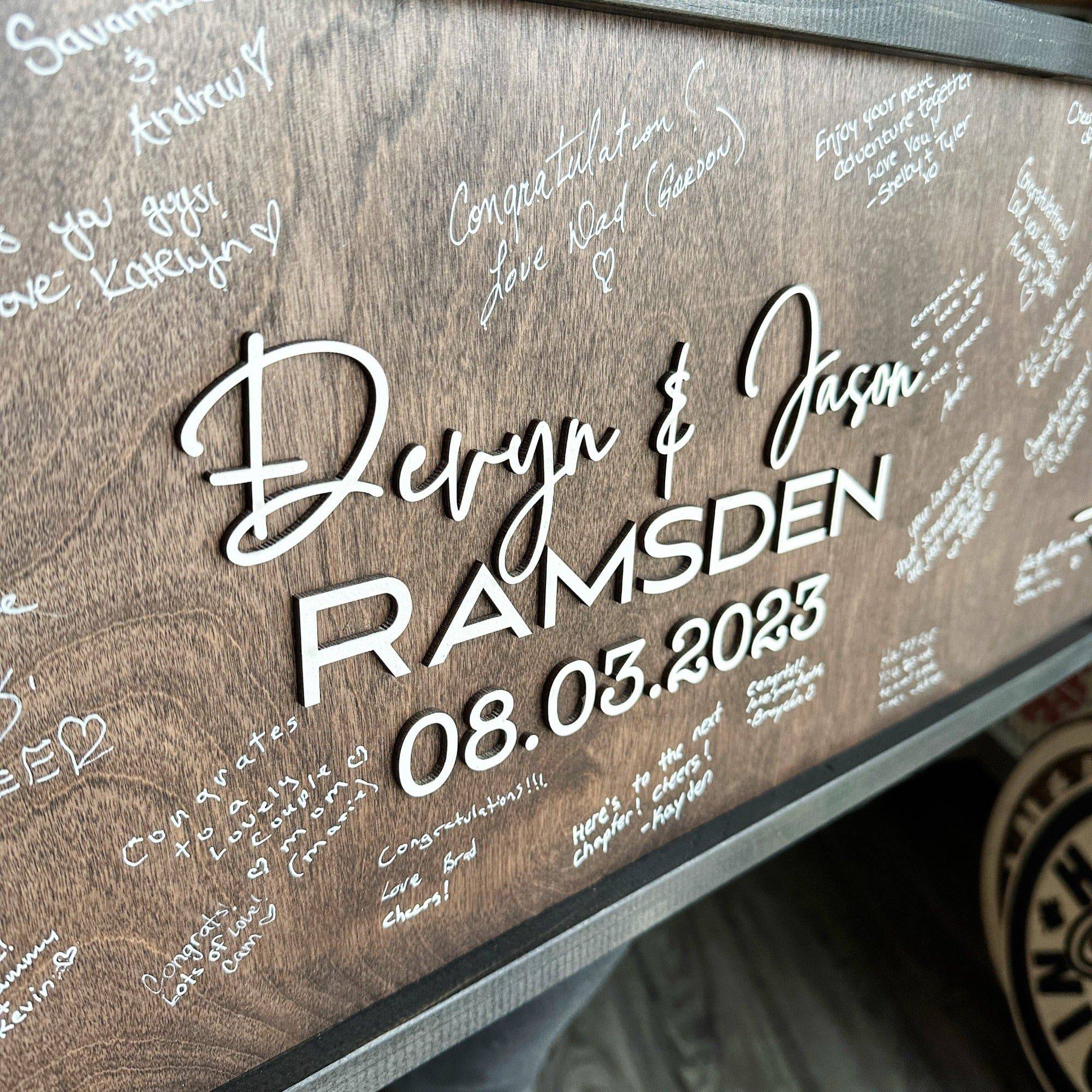 The Original Framed Wood Guestbook