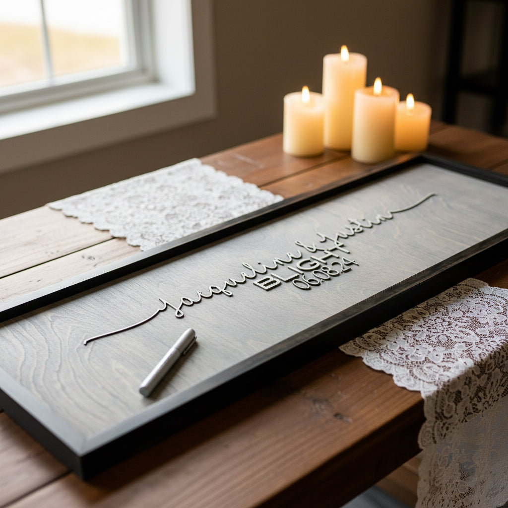 The Original Framed Wood Guestbook