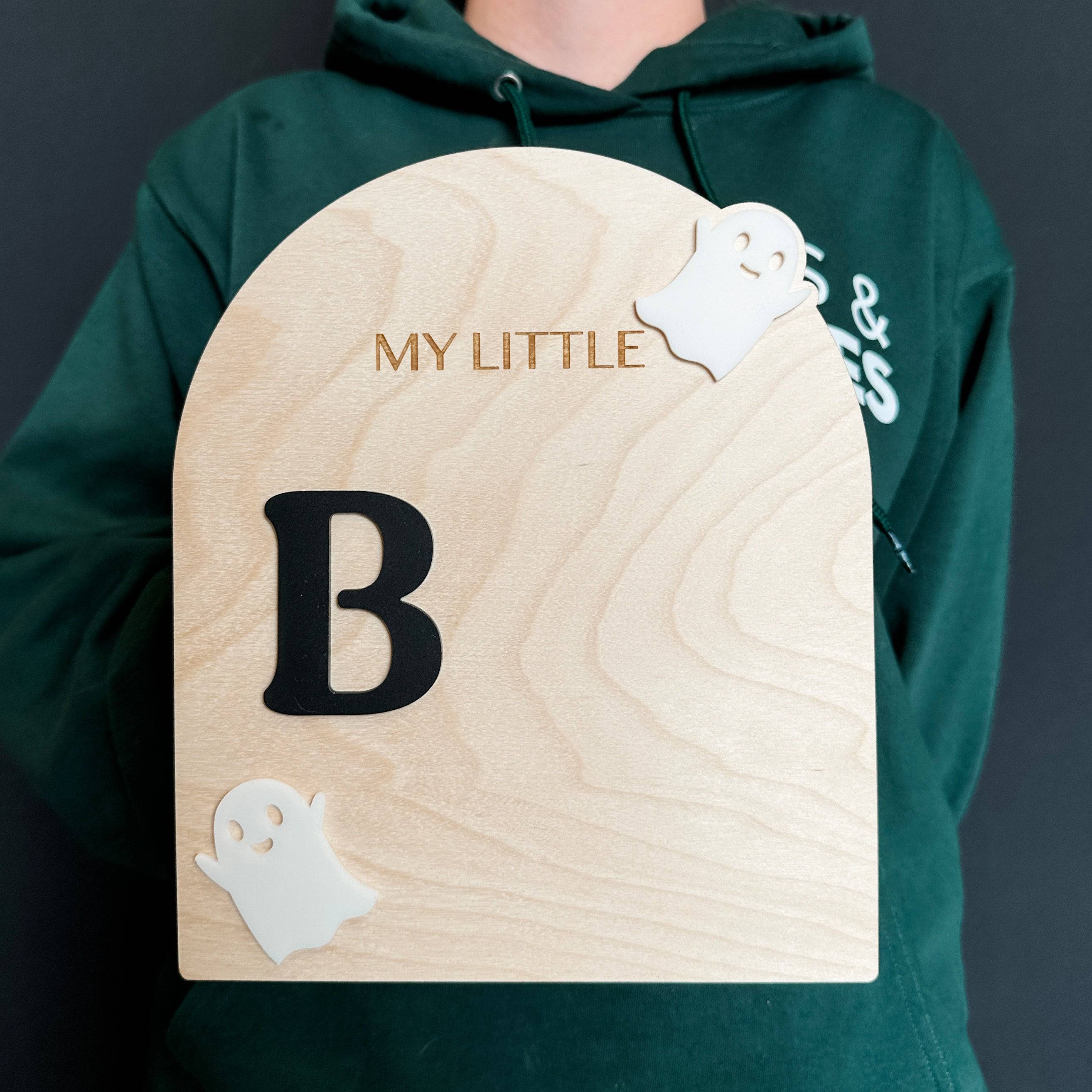 DIY Boo-prints • Wooden Baby Keepsake Sign • For First Halloween Memories