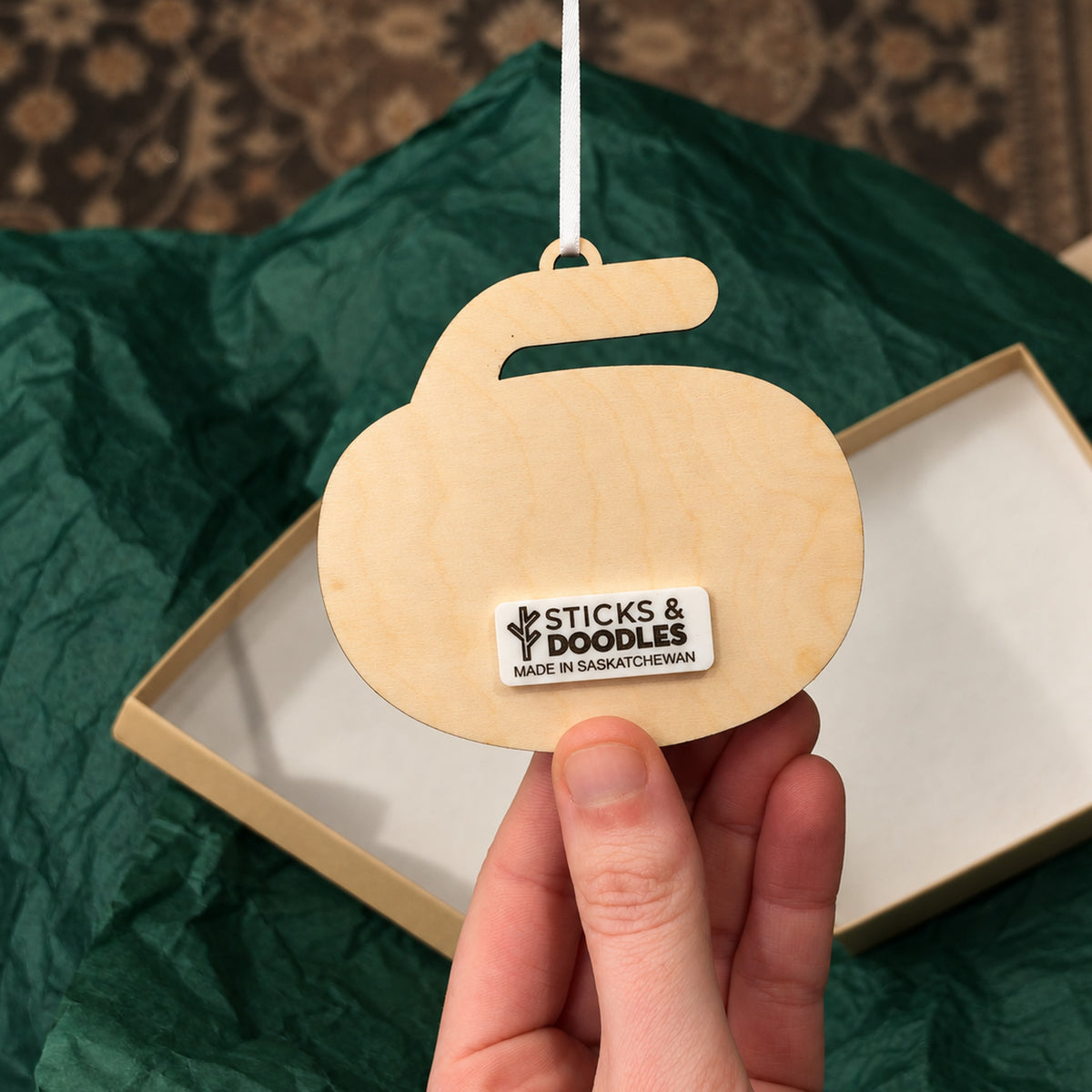 Curling Rock Ornament