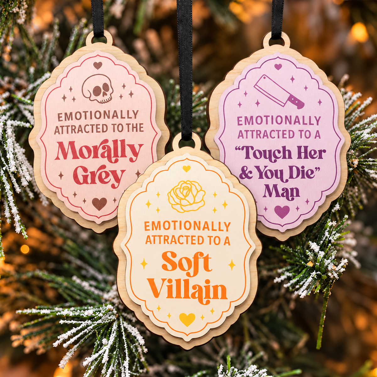 Emotionally Attracted to Book Characters Ornament