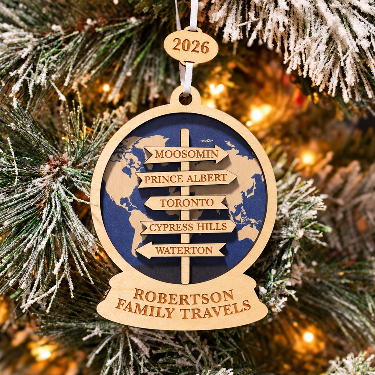 Personalized Family Travel Ornament
