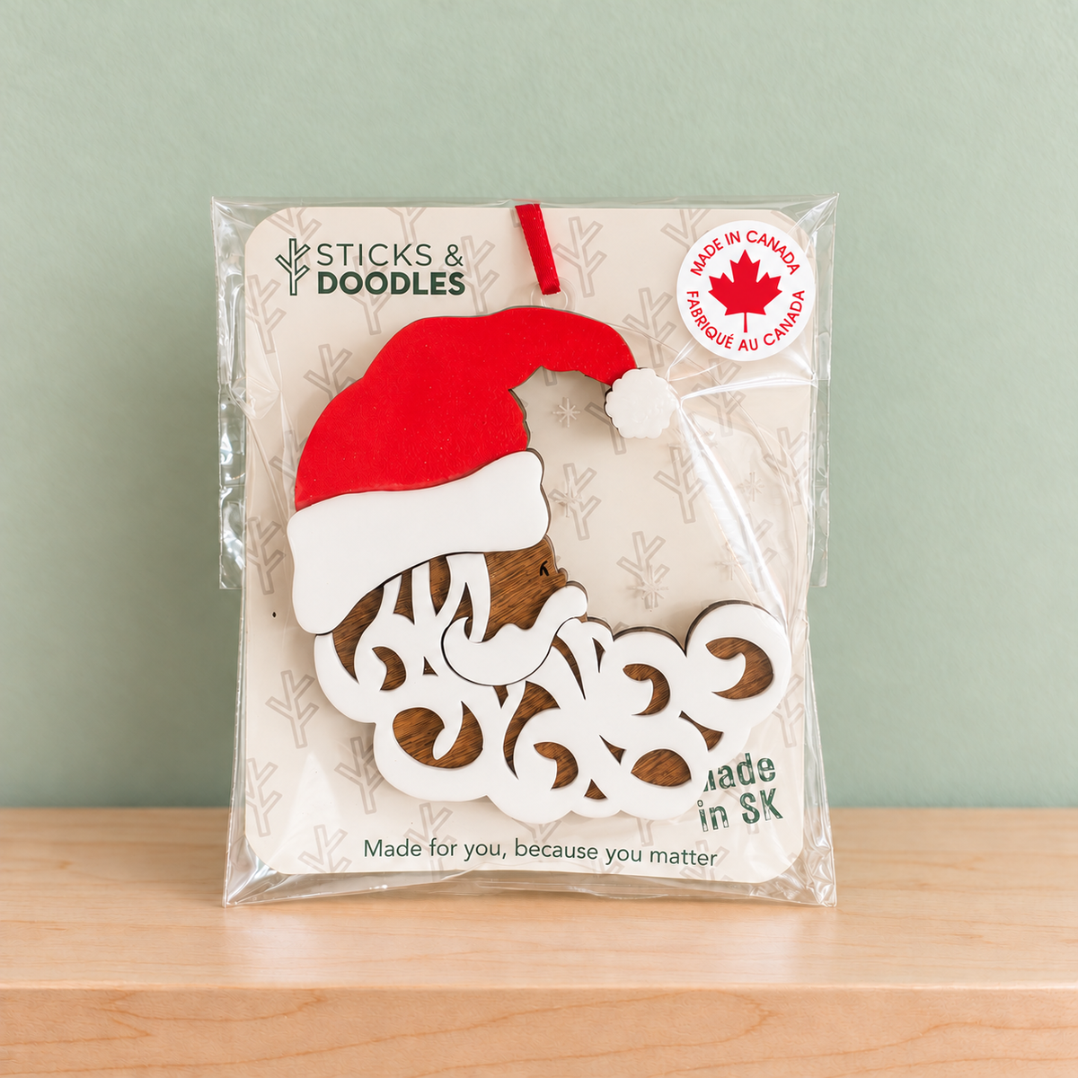 Santa Moon Ornament