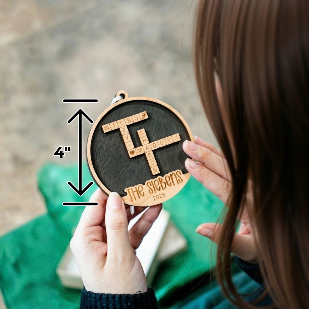 Personalized Family Crossword Ornament