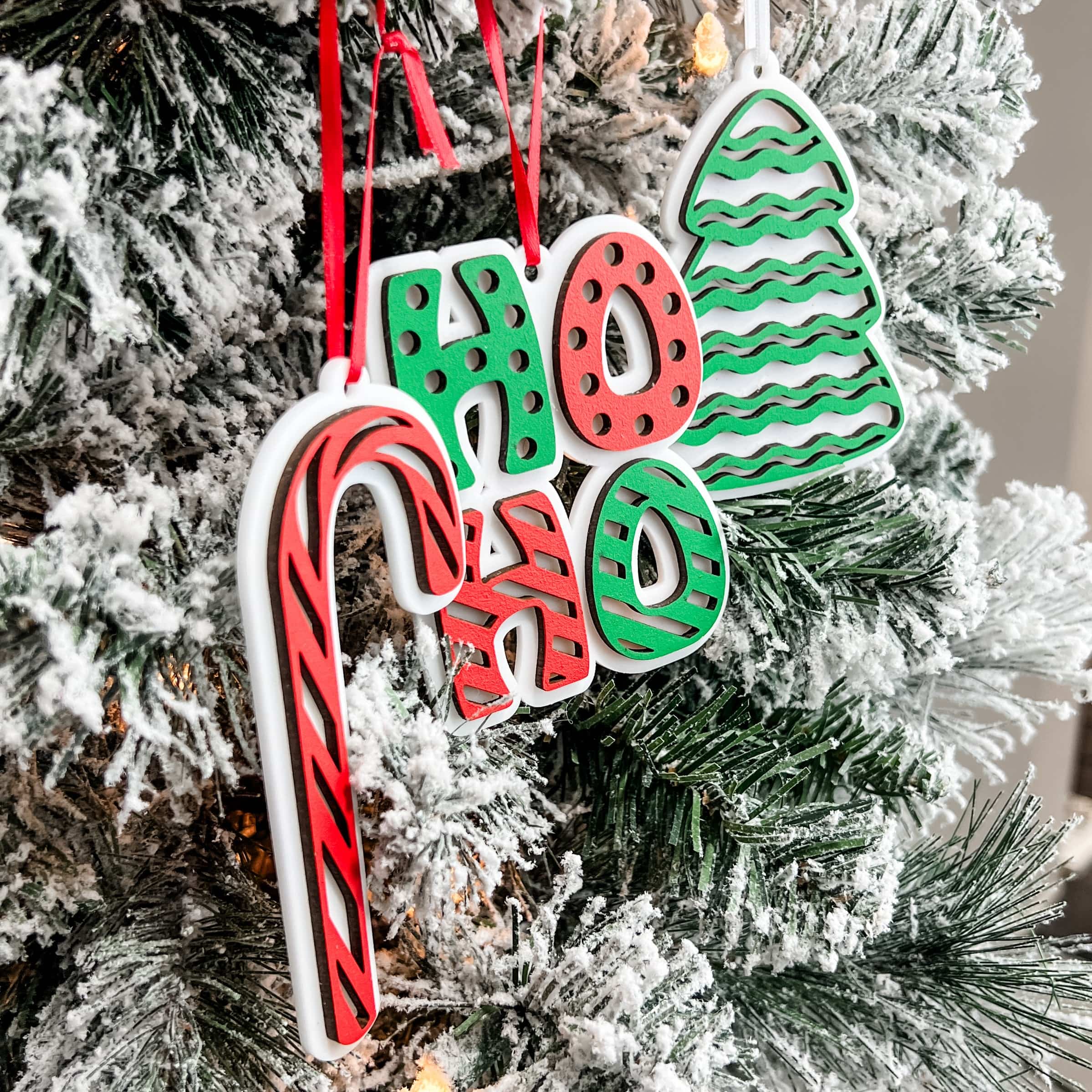 Festive Christmas • 3D Wood & Acrylic Ornaments (Choose from 3!)