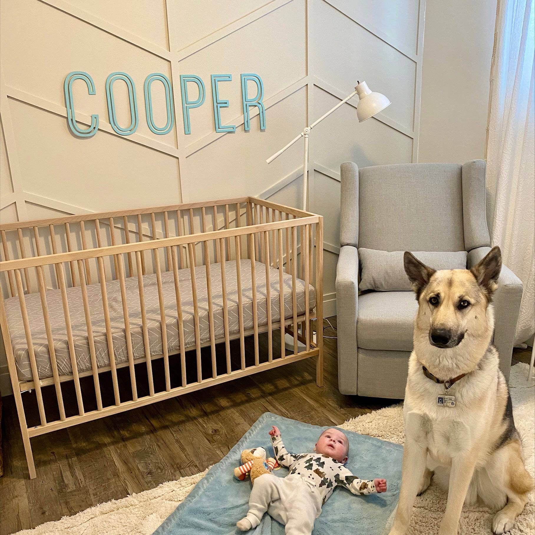 Floating Wood Nursery Name Sign - Sticks & Doodles