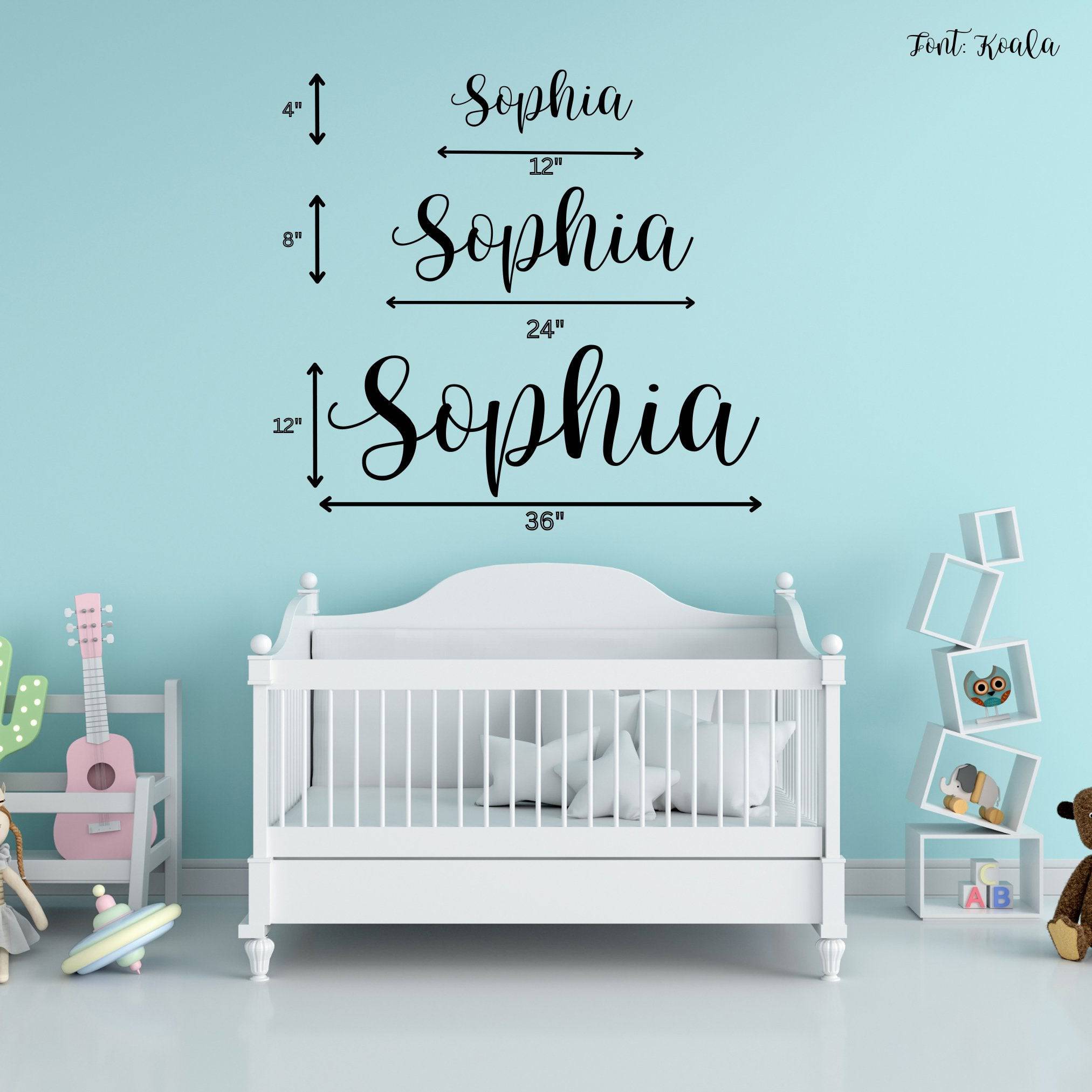 Floating Wood Nursery Name Sign - Sticks & Doodles