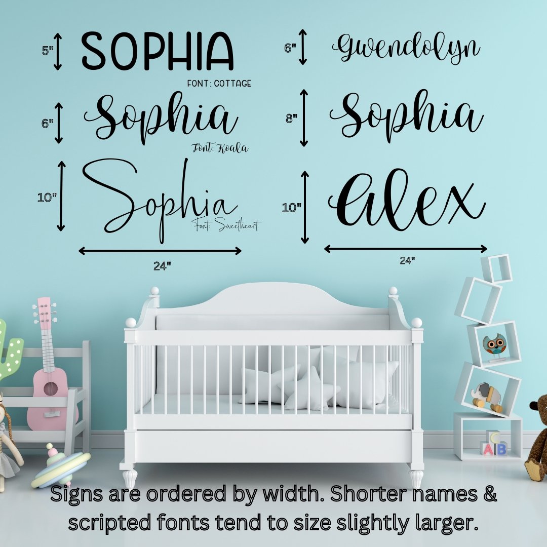 Floating Wood Nursery Name Sign - Sticks & Doodles