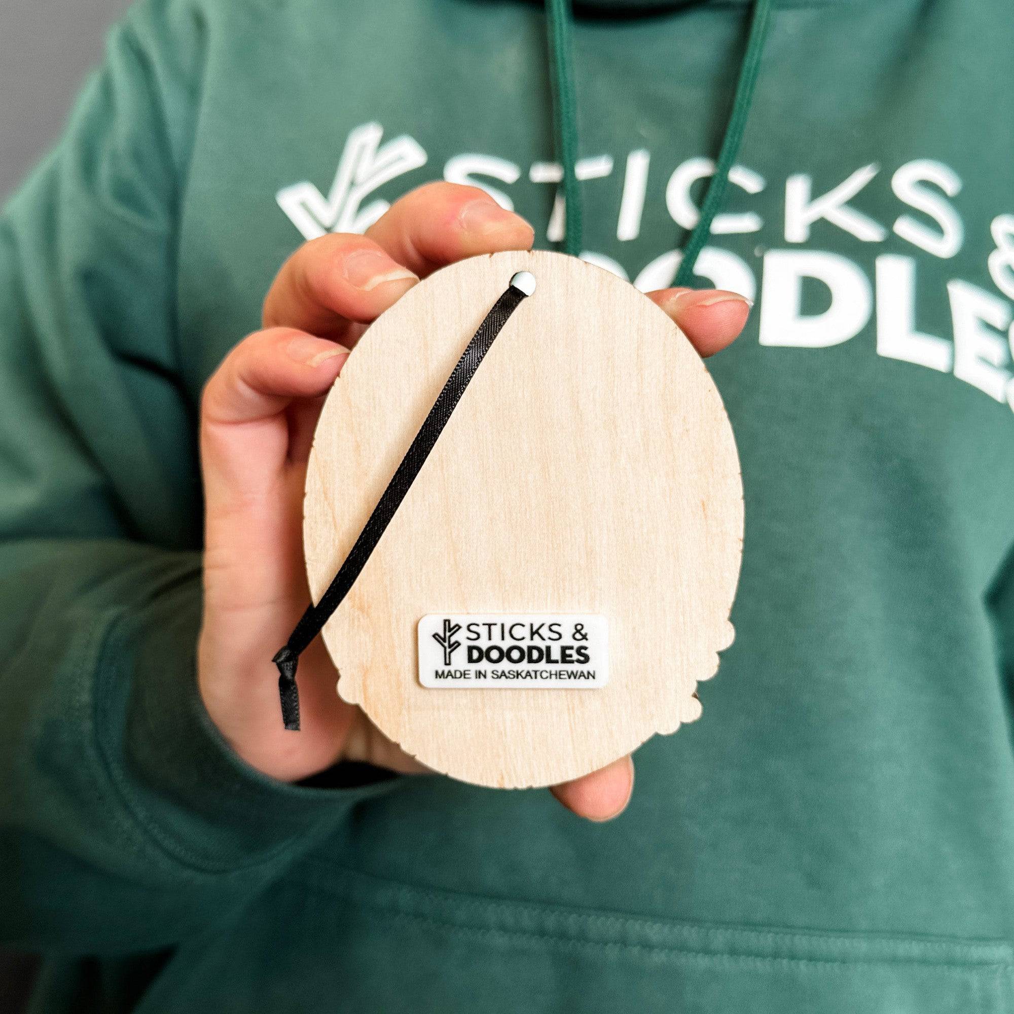 Hippie Ghost • Layered Wood Ornament or Mini Sign • For Halloween