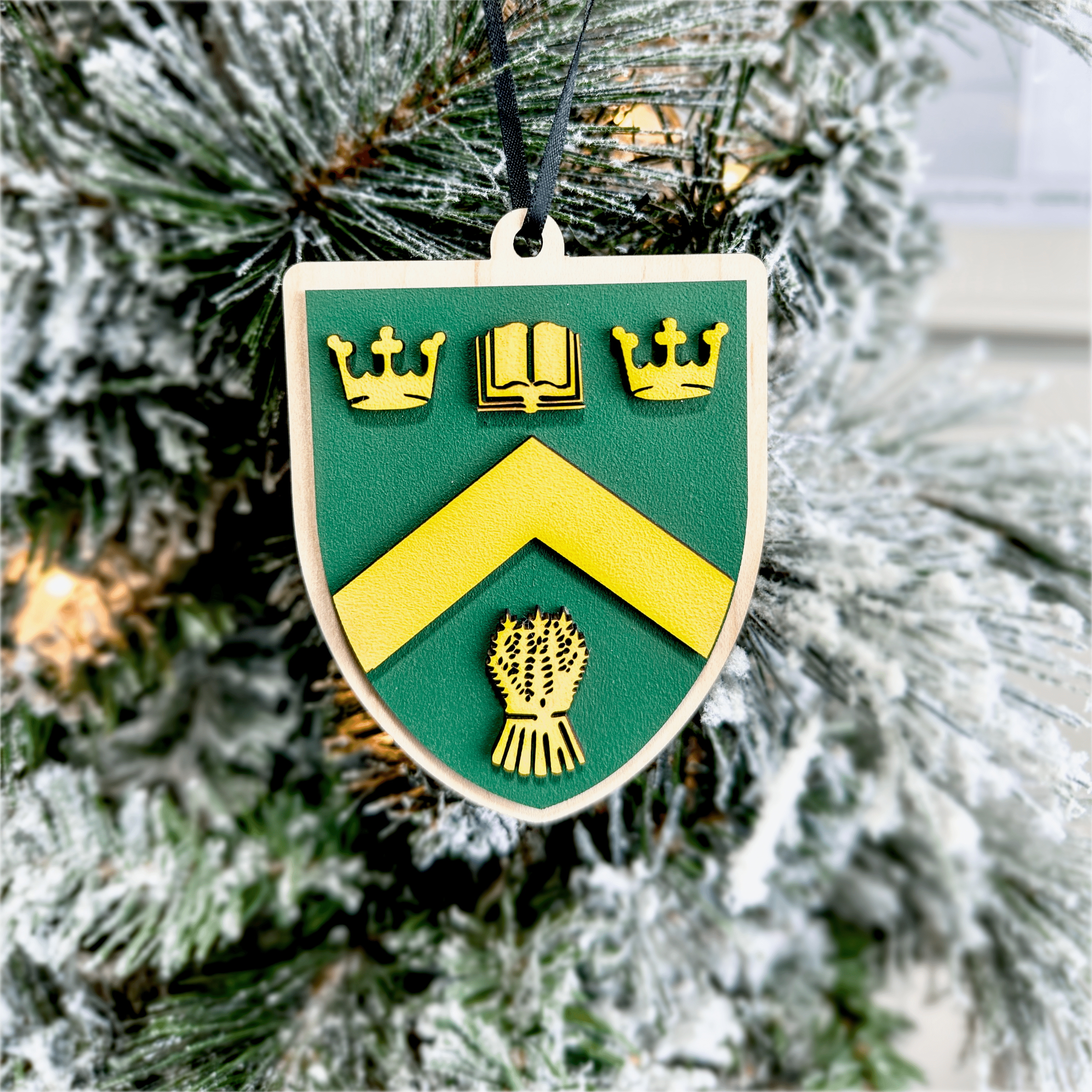University of Regina Crest • 3D Wood Ornament • For Students and Proud Parents