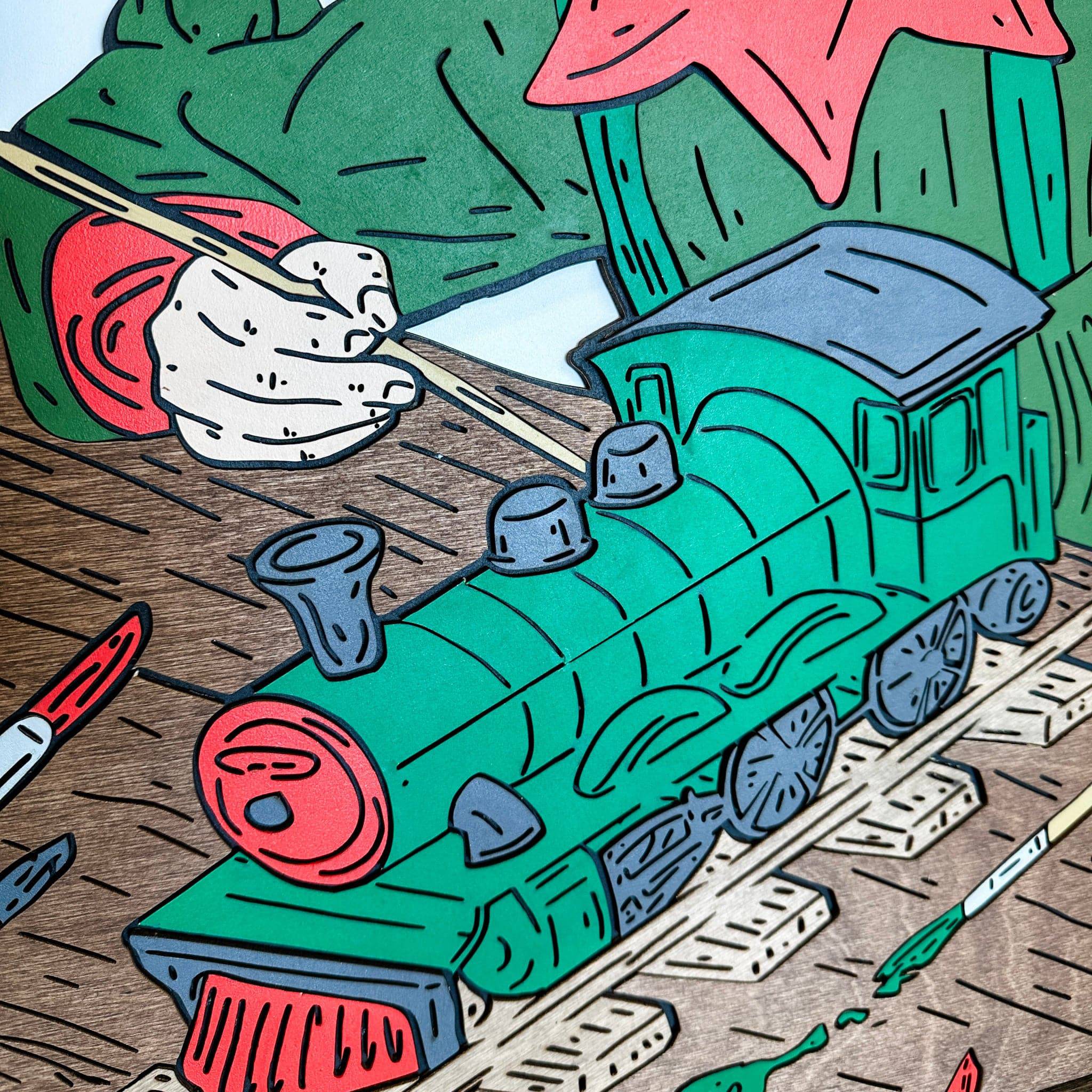 Making Trains • Minimalist 3D Wood Artwork