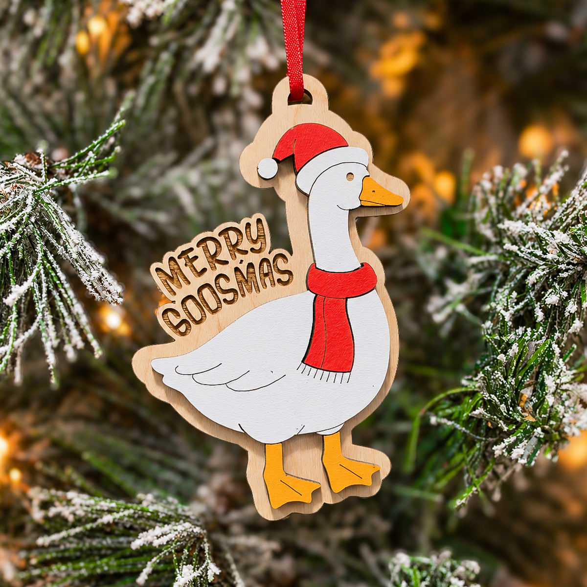 Merry Goosmas Ornament