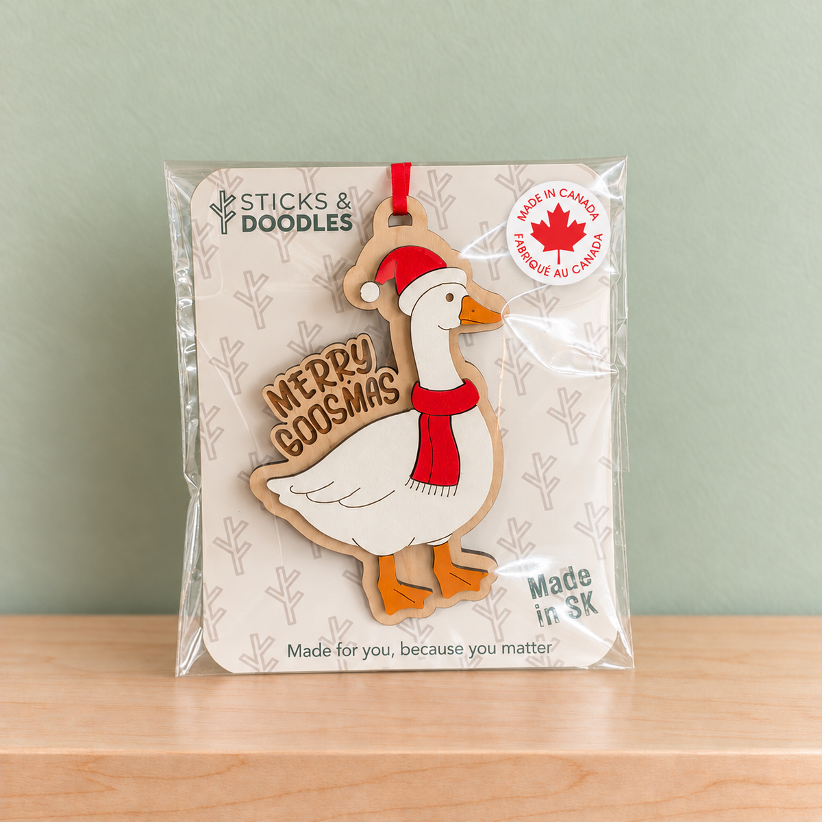 Merry Goosmas Ornament