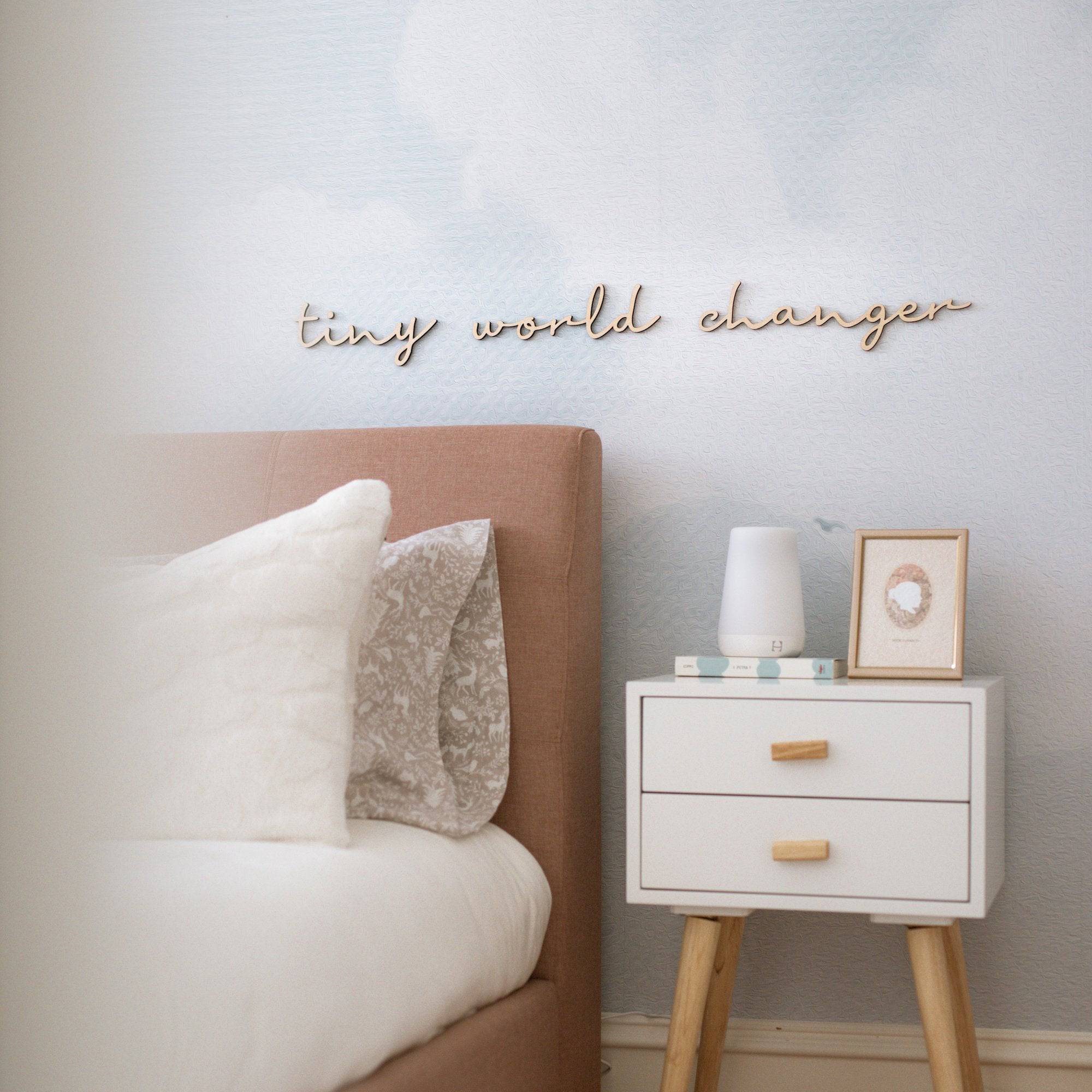 Minimalist Kids Room Inspirational Wooden Quotes - Sticks & Doodles