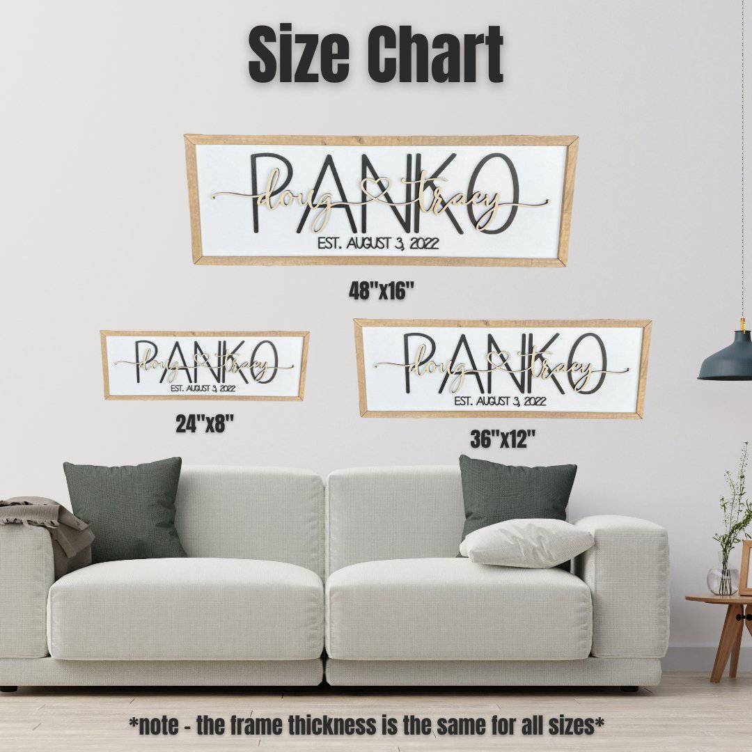 The Multilayer Framed Family Name Sign