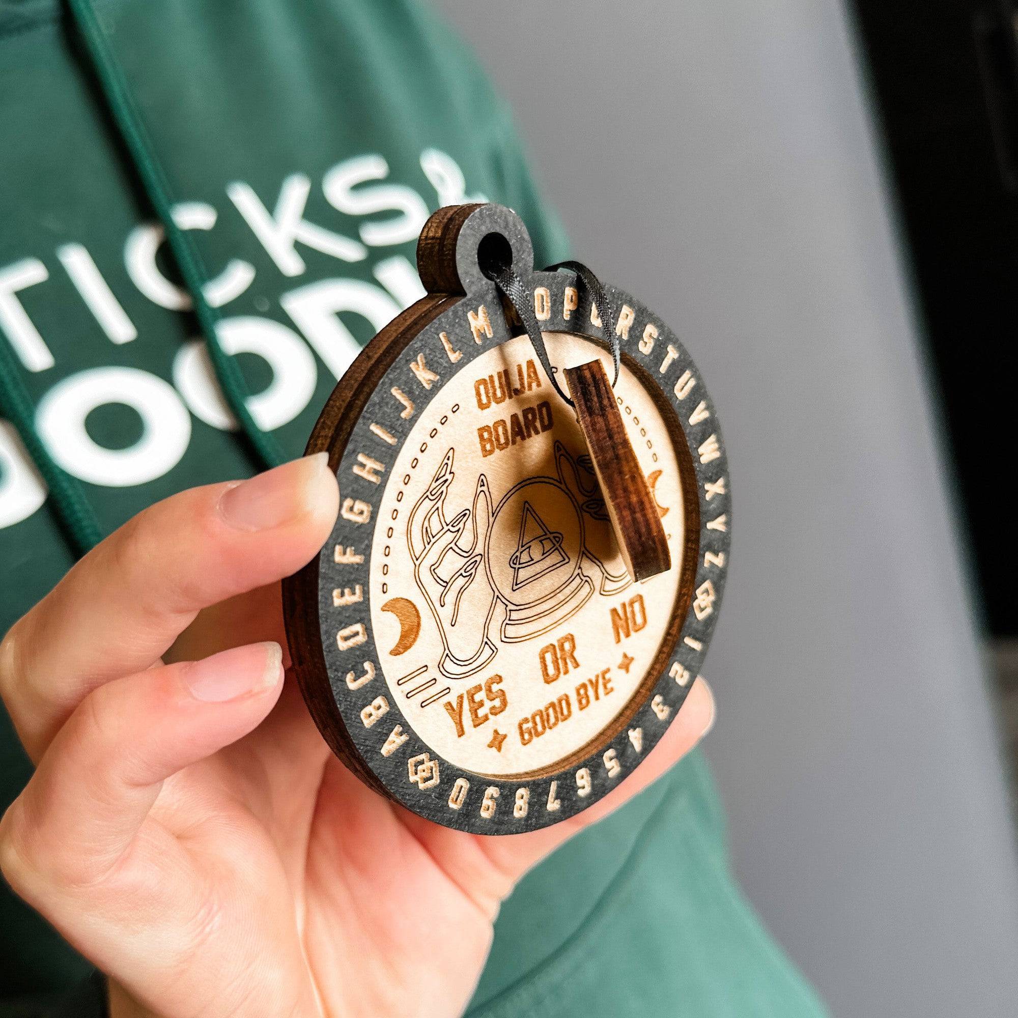 Ouija Board • Layered Wood Ornament • For Gothic & Halloween Decor