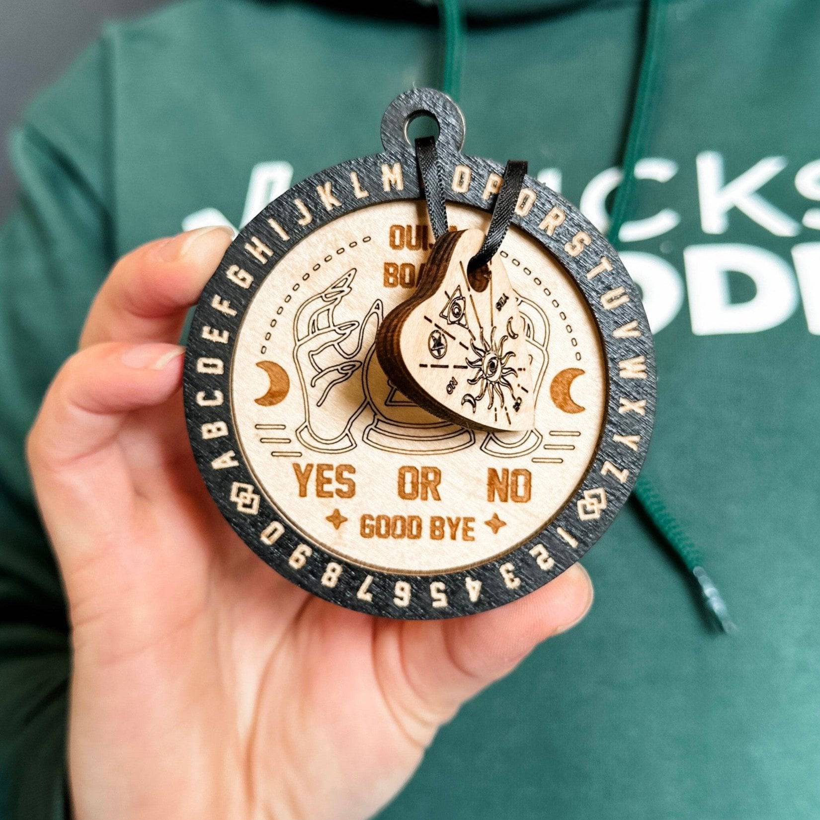 Ouija Board • Layered Wood Ornament • For Gothic & Halloween Decor