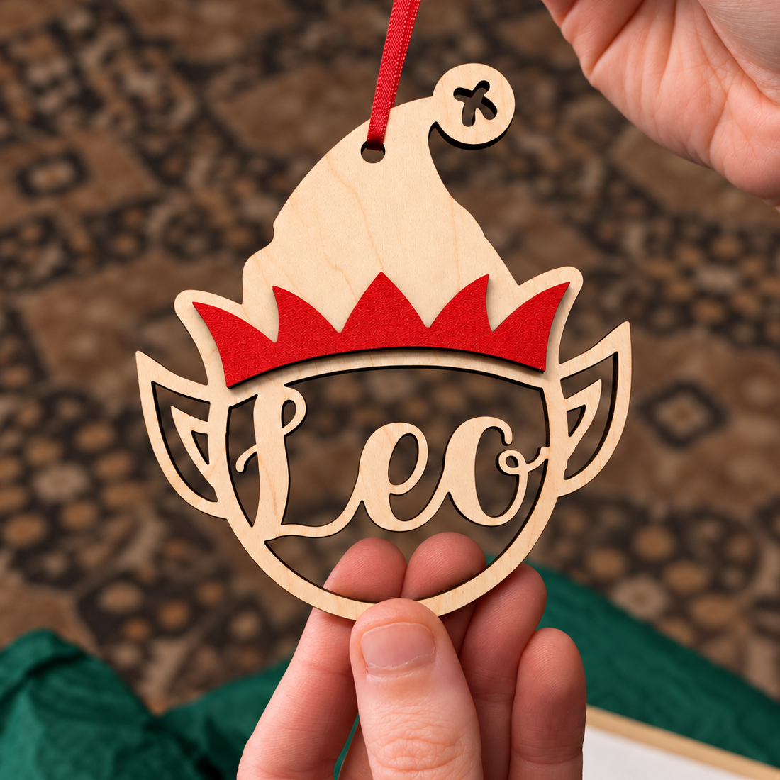 Personalized Elf Ornament