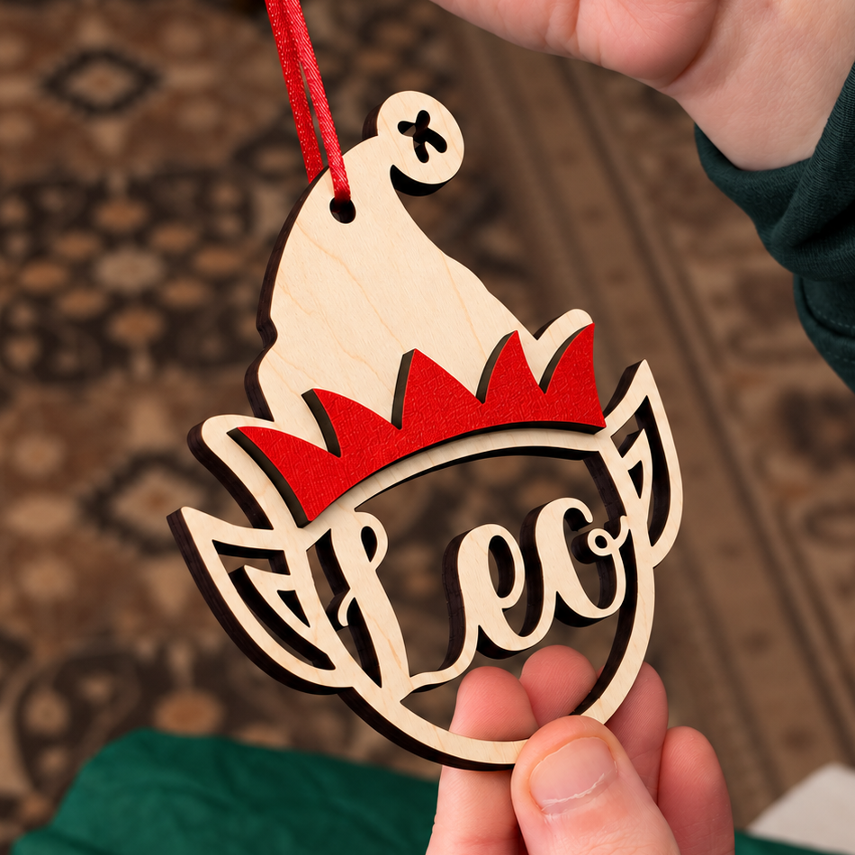 Personalized Elf Ornament