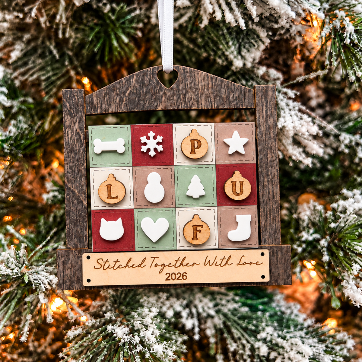 Personalized Family Quilt Ornament