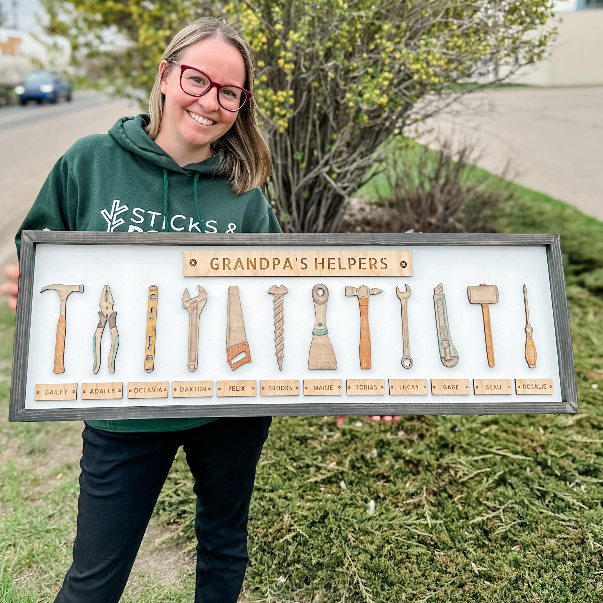 The Family Toolbox Sign (The Grandpa's Helpers)