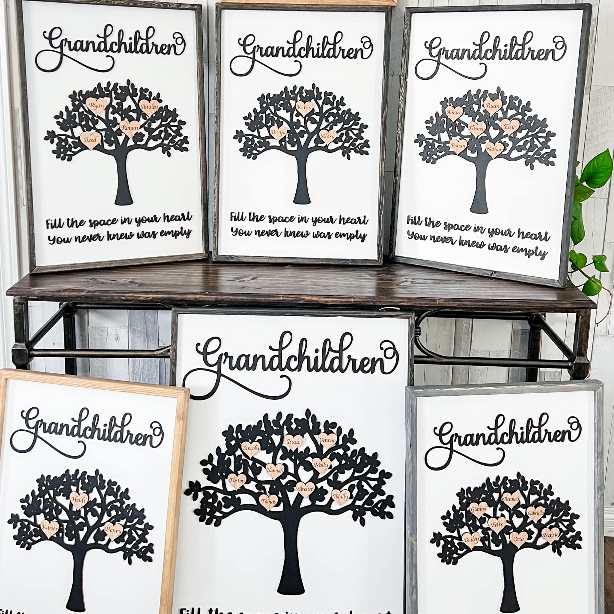 Personalized Family Tree Framed Artwork - Sticks & Doodles