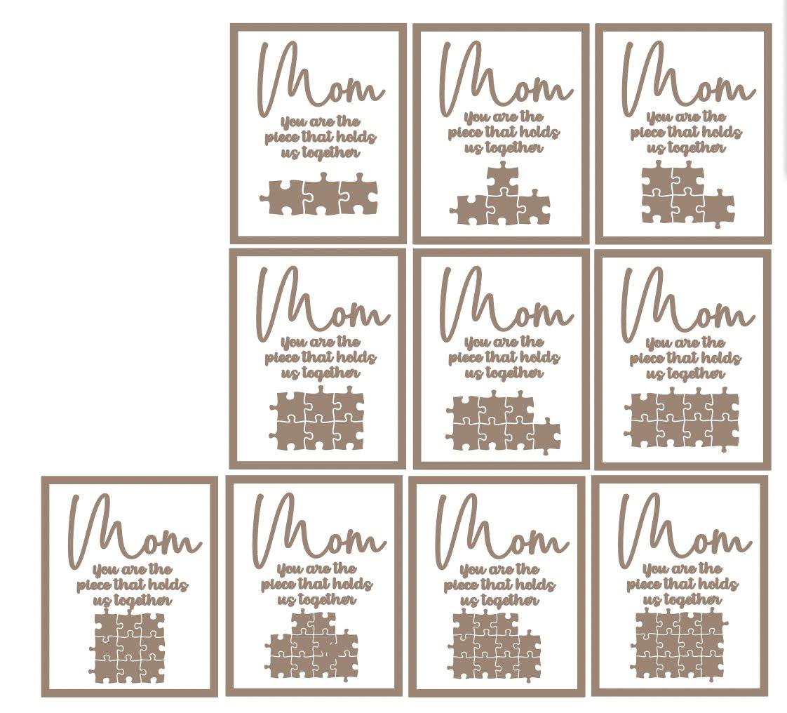 Personalized Mom/Dad Puzzle Piece Sign