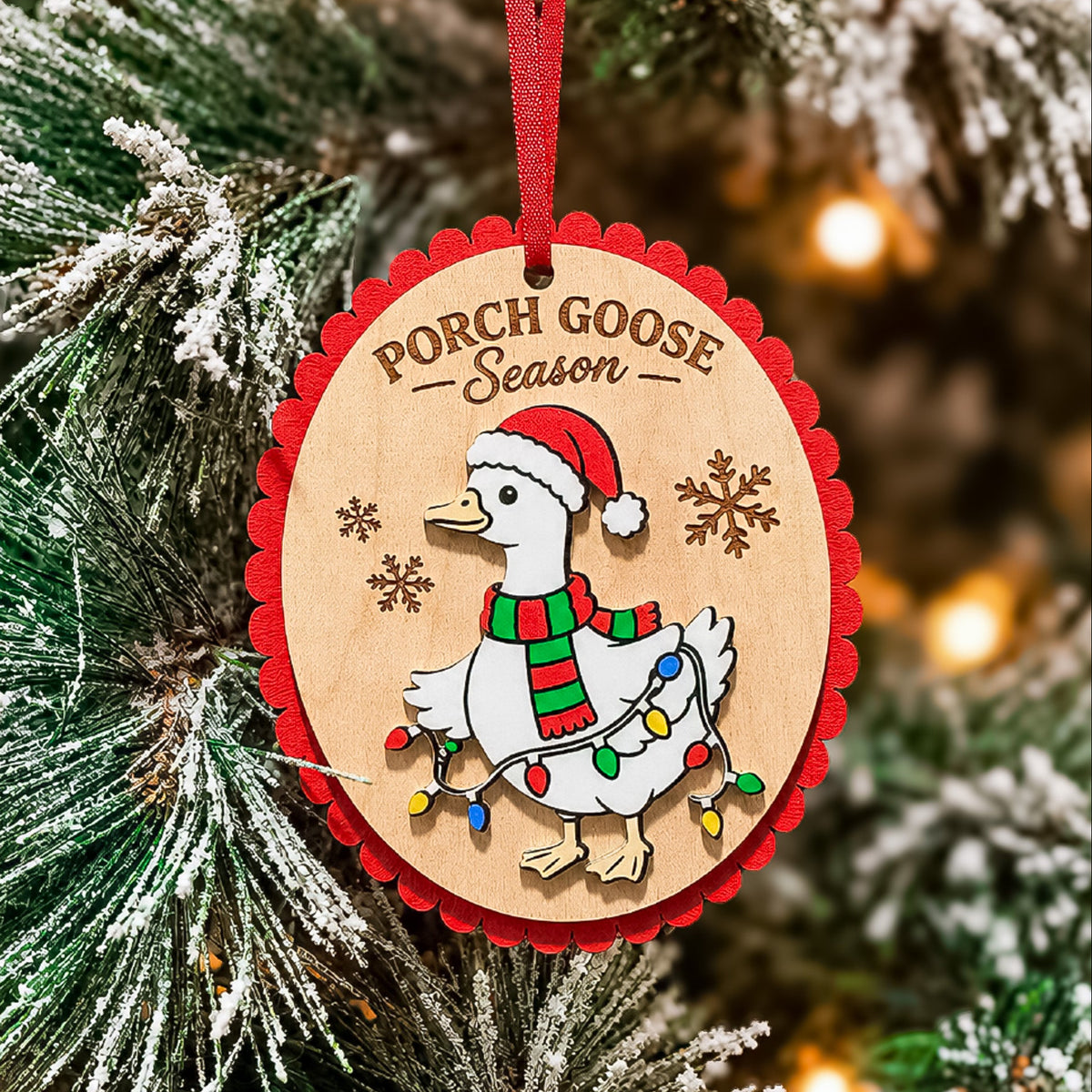 Porch Goose Season Ornament