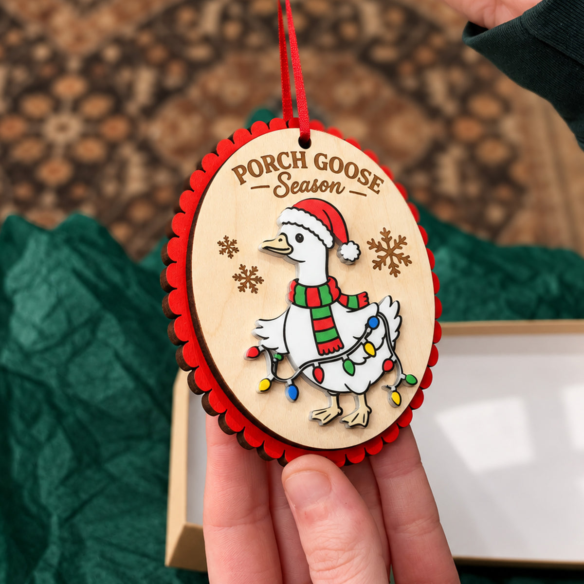 Porch Goose Season Ornament