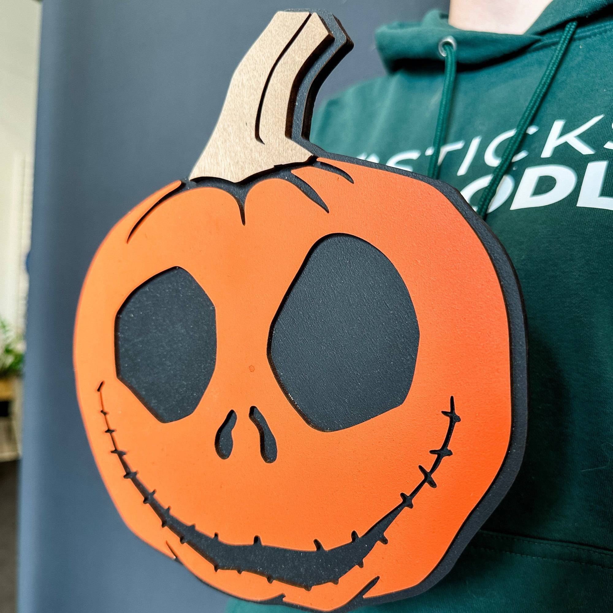 Pumpkin Jack • Layered Wood Ornament or Mini Sign • Halloween Decor & Gifts