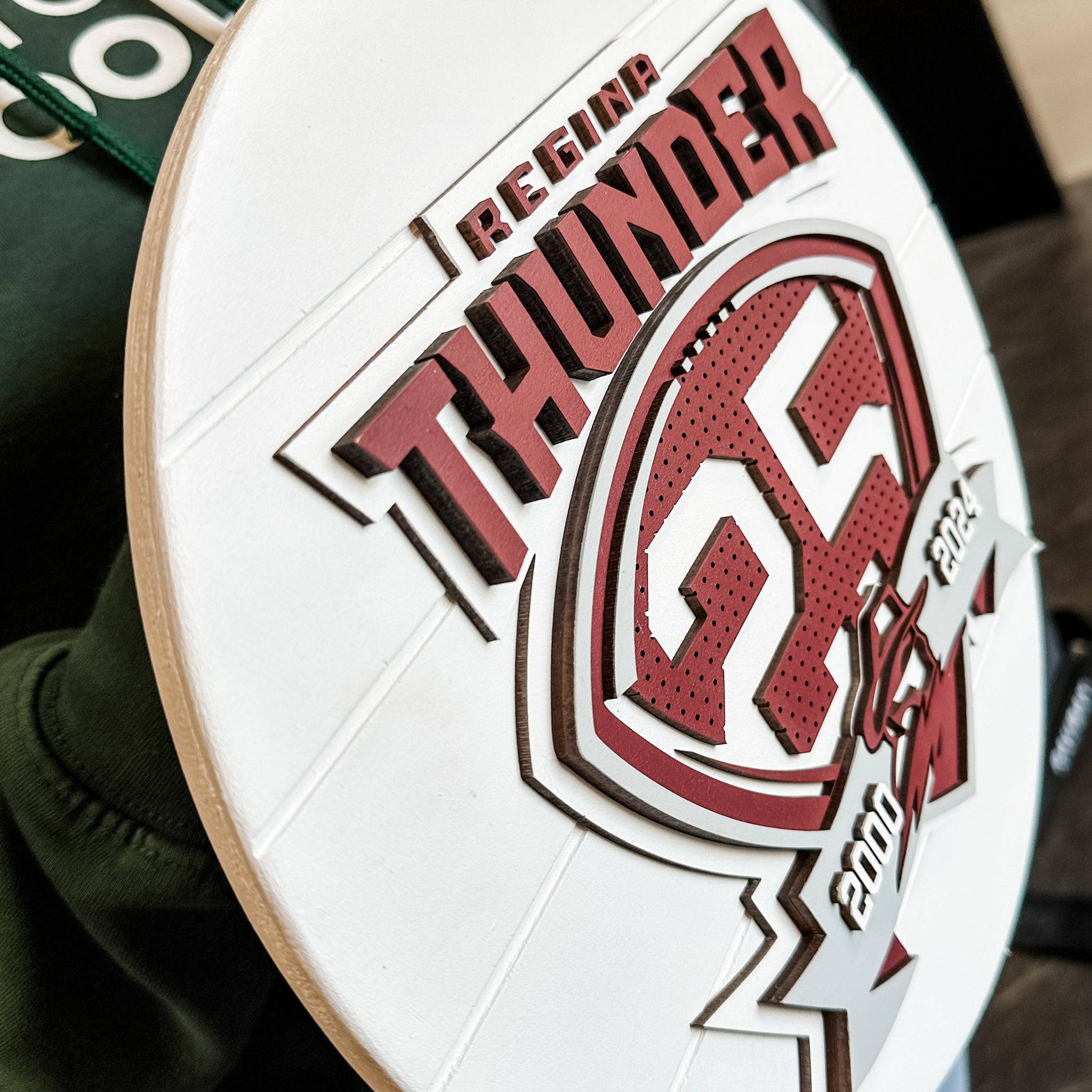Regina Thunder 25th Anniversary Wood Sign