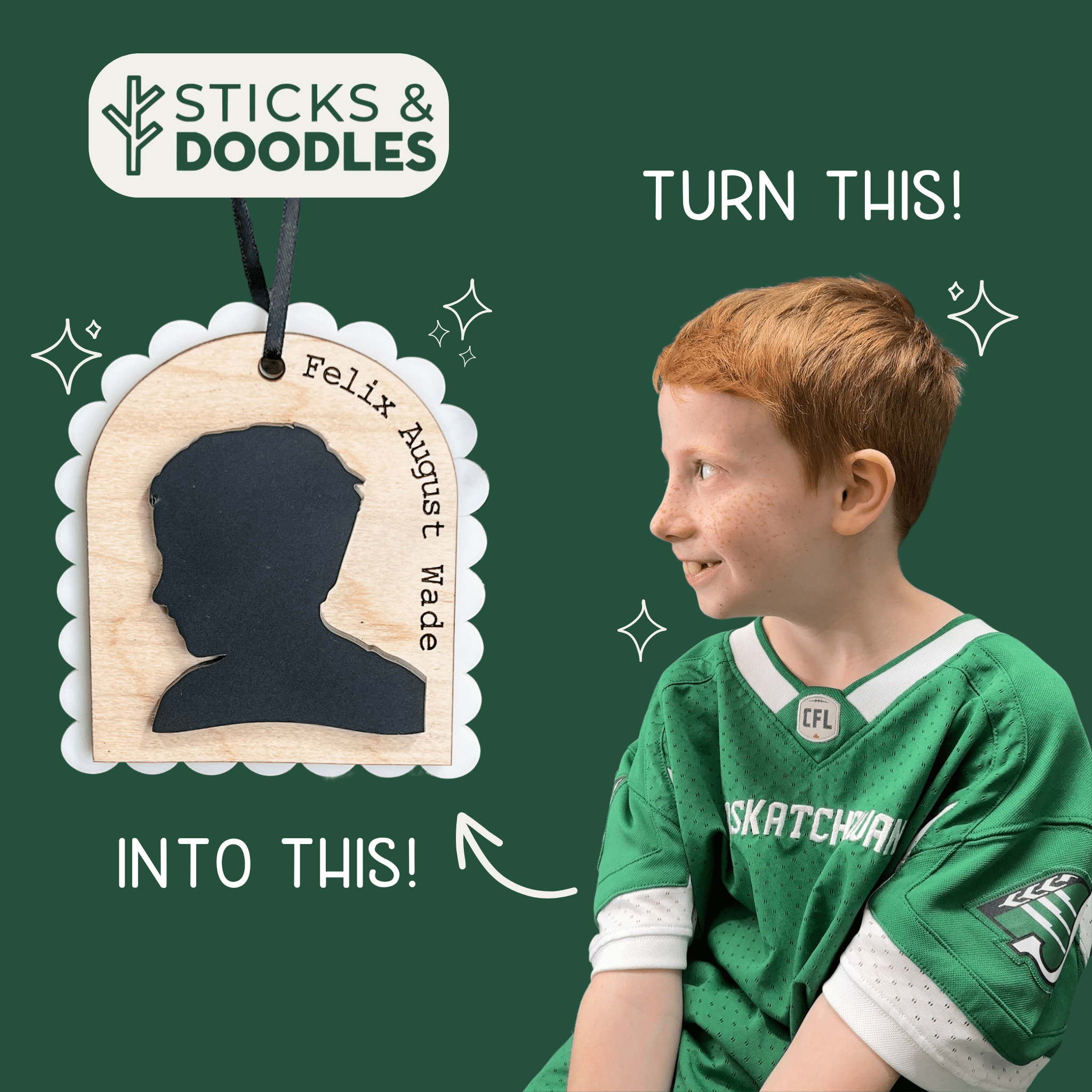 Silhouette Portrait Ornament