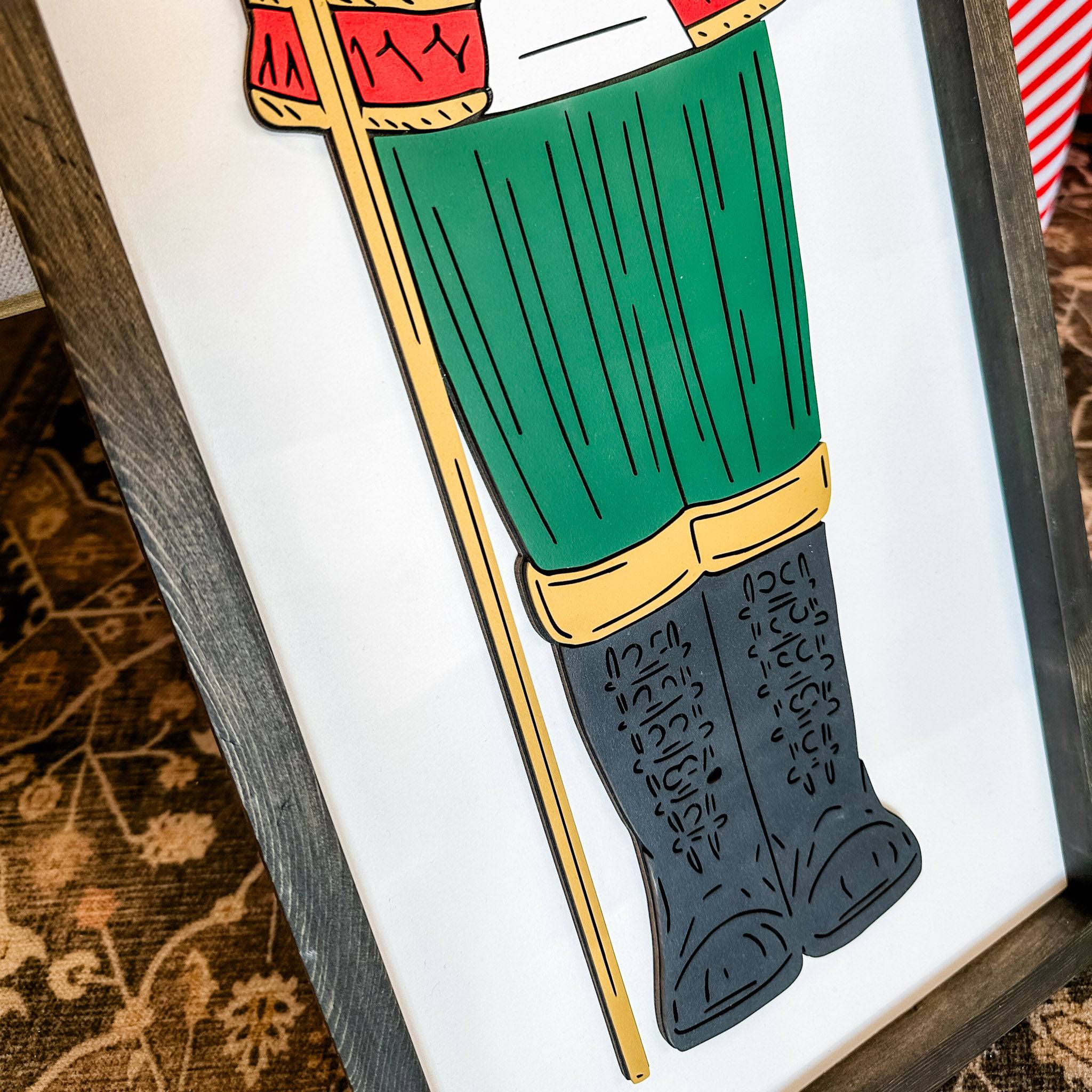 Nutcracker Minimalist • 3D Christmas Wood Artwork