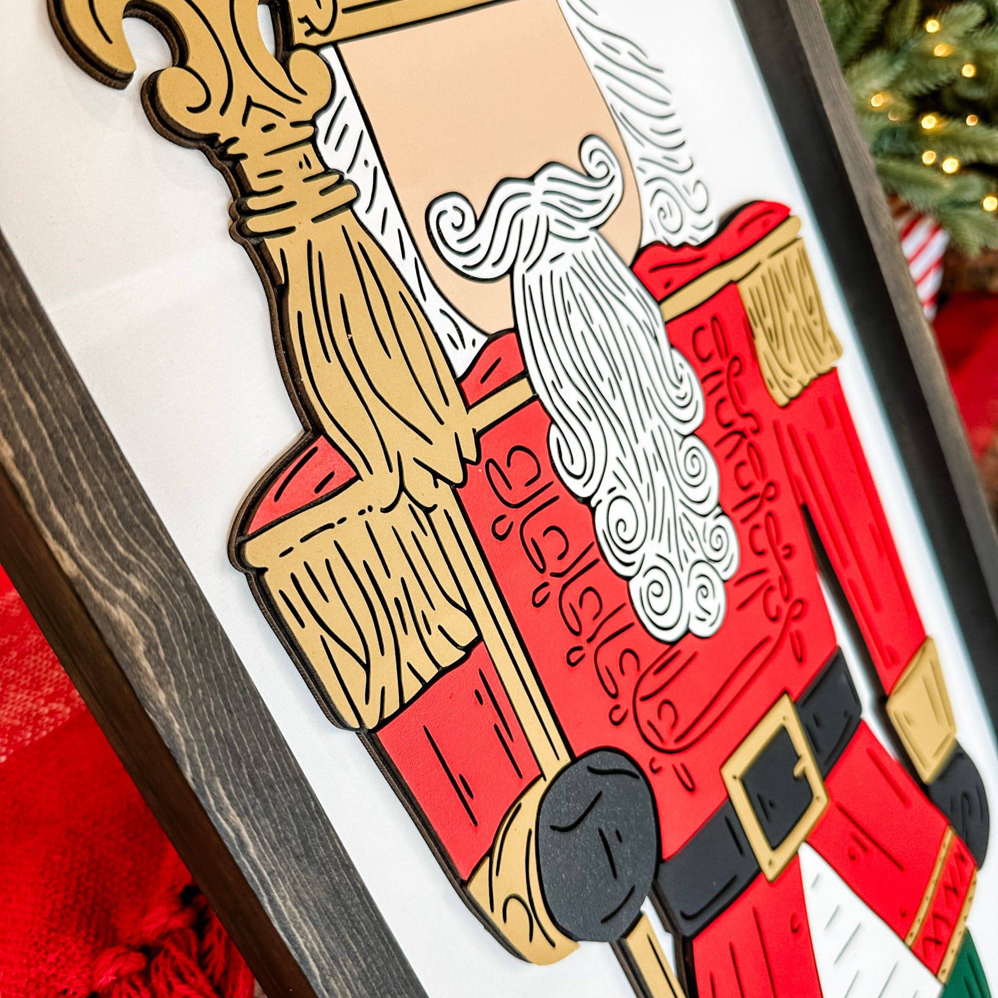 Nutcracker Minimalist • 3D Christmas Wood Artwork