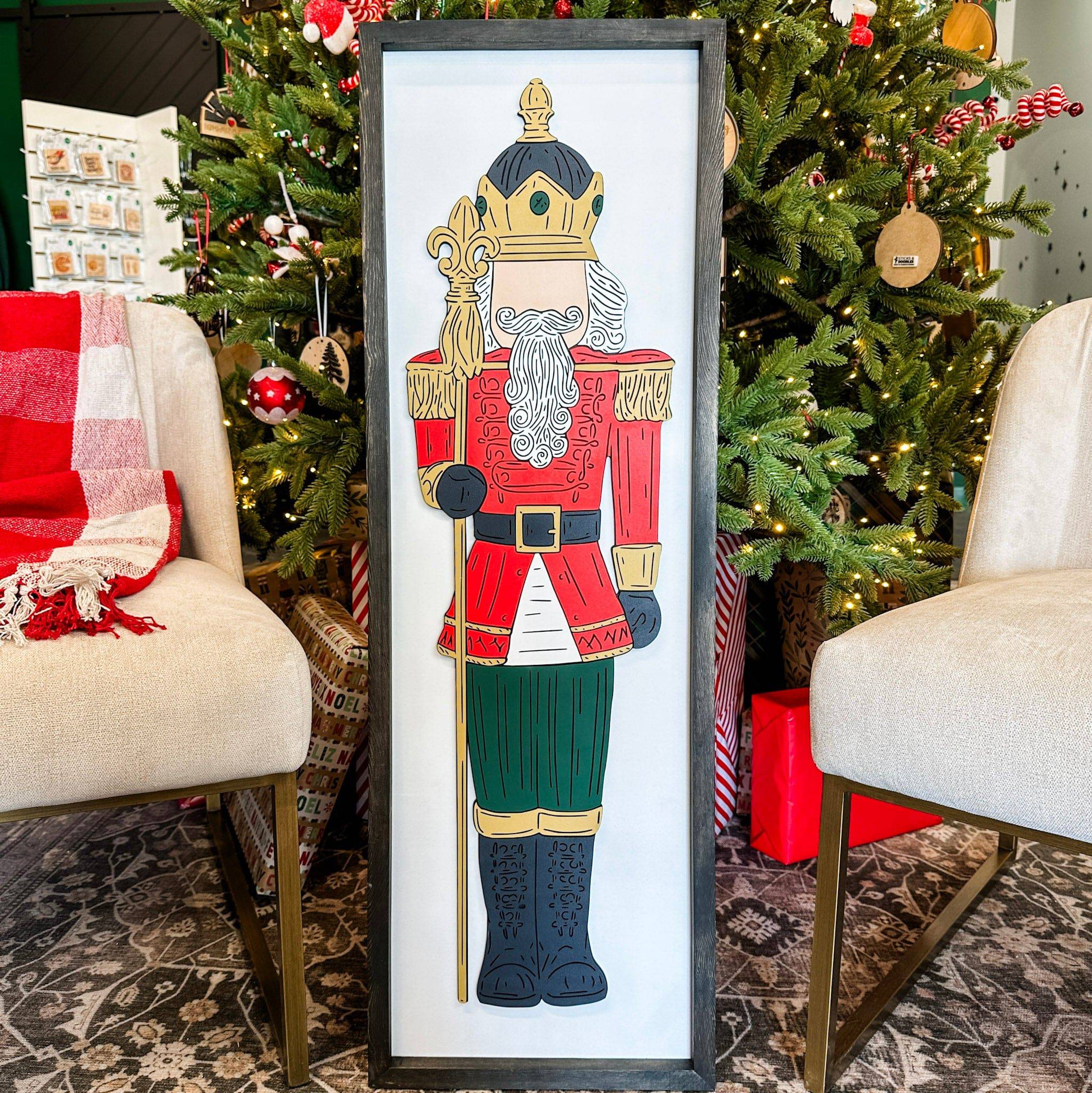 Nutcracker Minimalist • 3D Christmas Wood Artwork