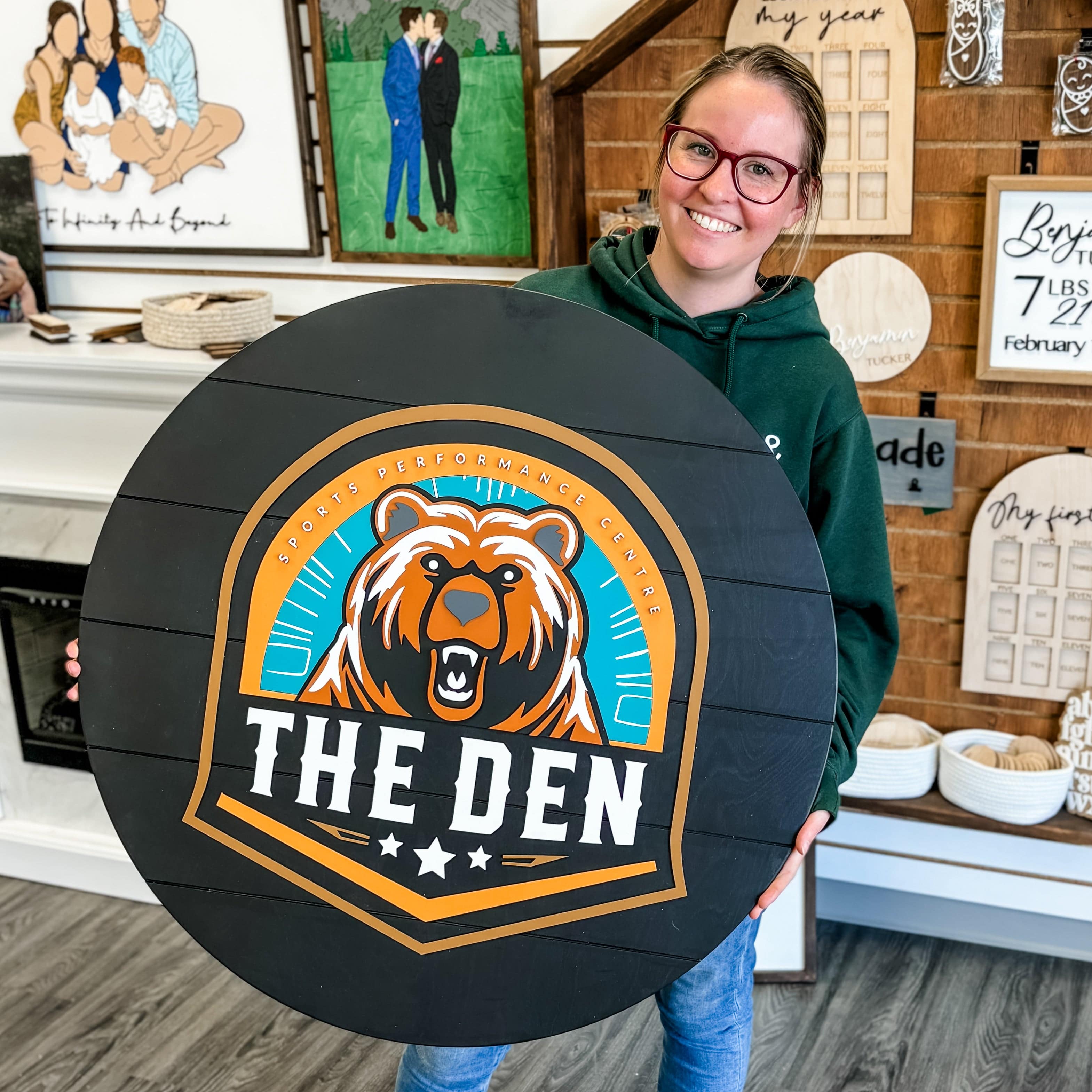 Custom Round Logo Sign