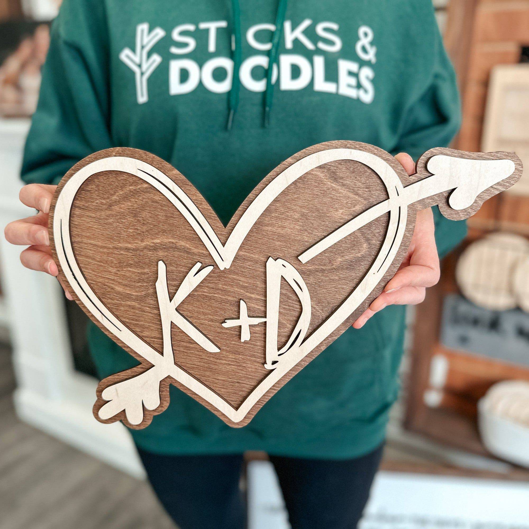 The Carved Heart Mini Sign