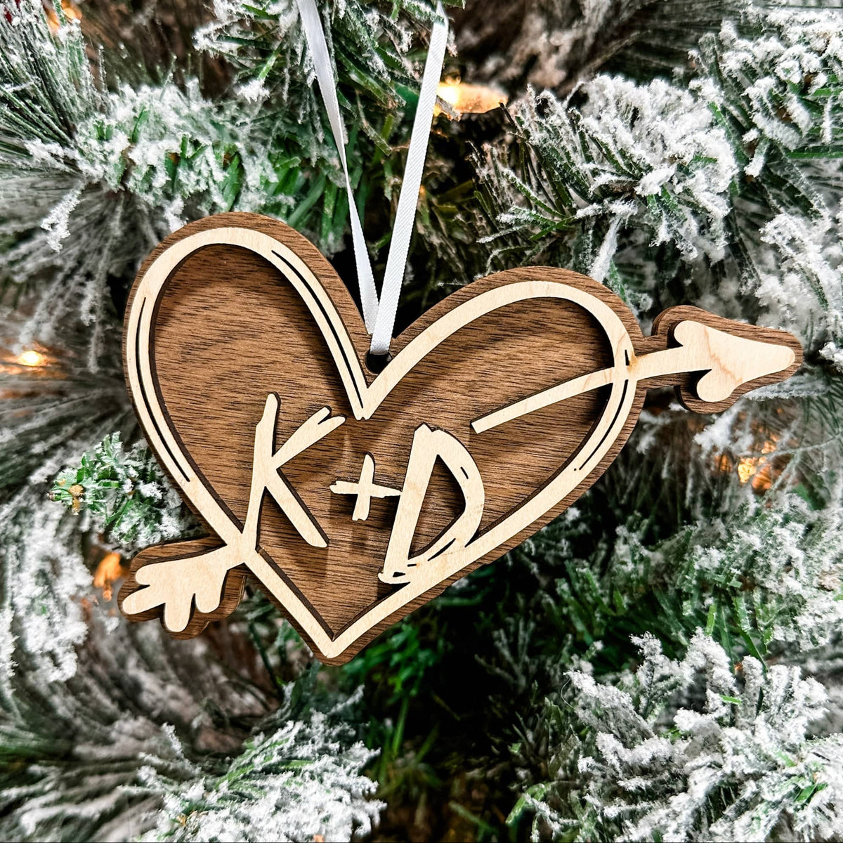 Personalized Carved Heart Ornament