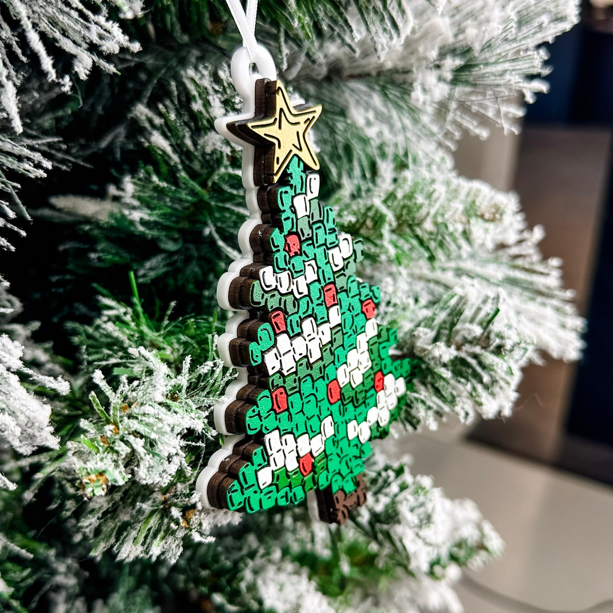 The Christmas Tree - from the Mosaic Ornament Collection • 3D Wood Ornament ⭐️Amylynn's Pick⭐️
