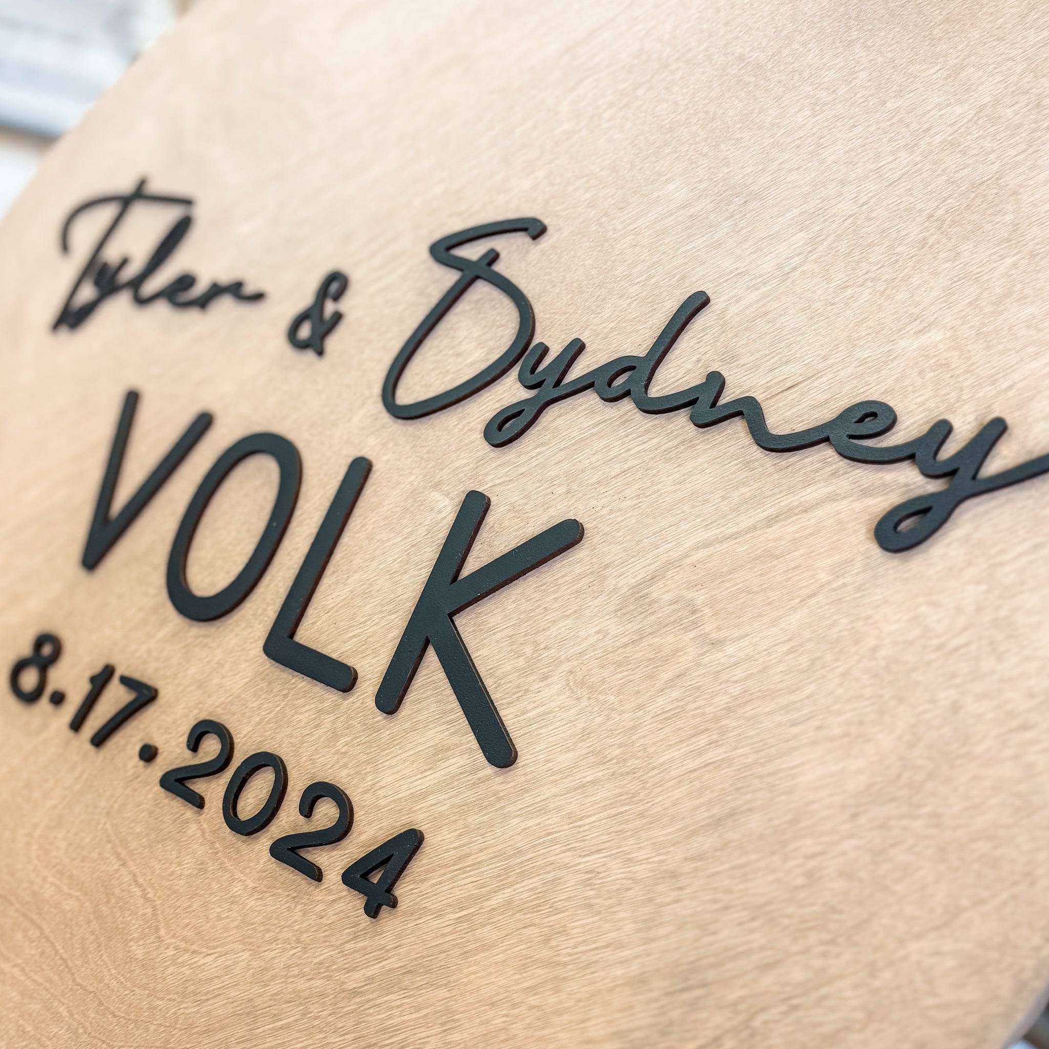Round Wood Guestbook • Signable Wood Guestbook • For Weddings & Anniversaries
