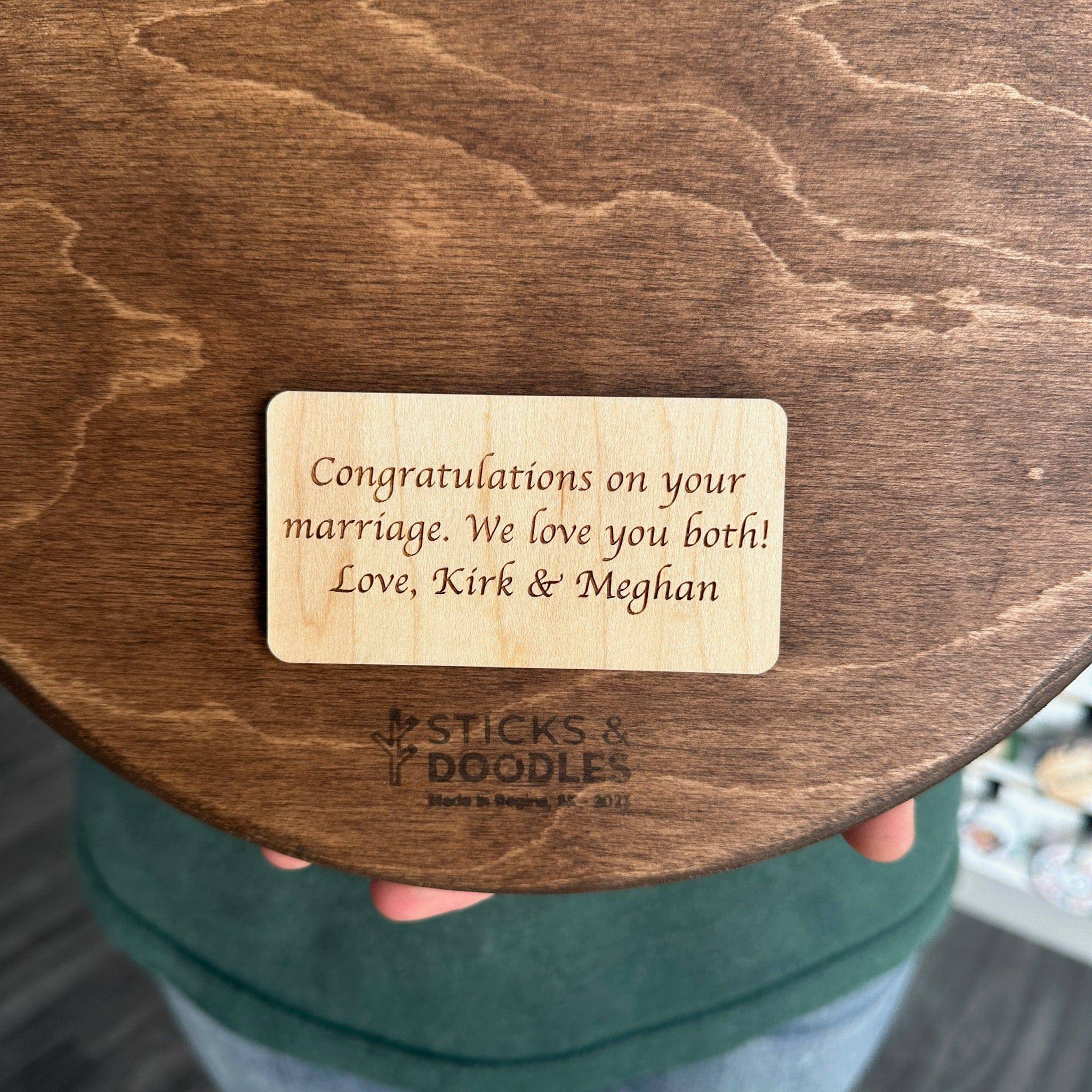 Round Wood Guestbook • Signable Wood Guestbook • For Weddings & Anniversaries