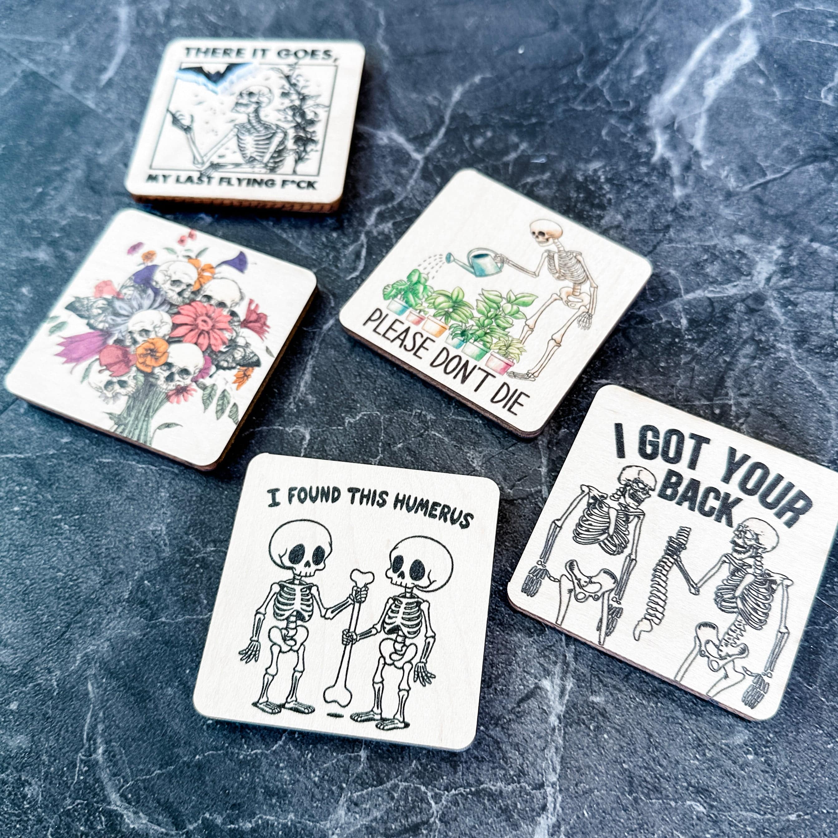 The Halloween Collection • Wood Magnets