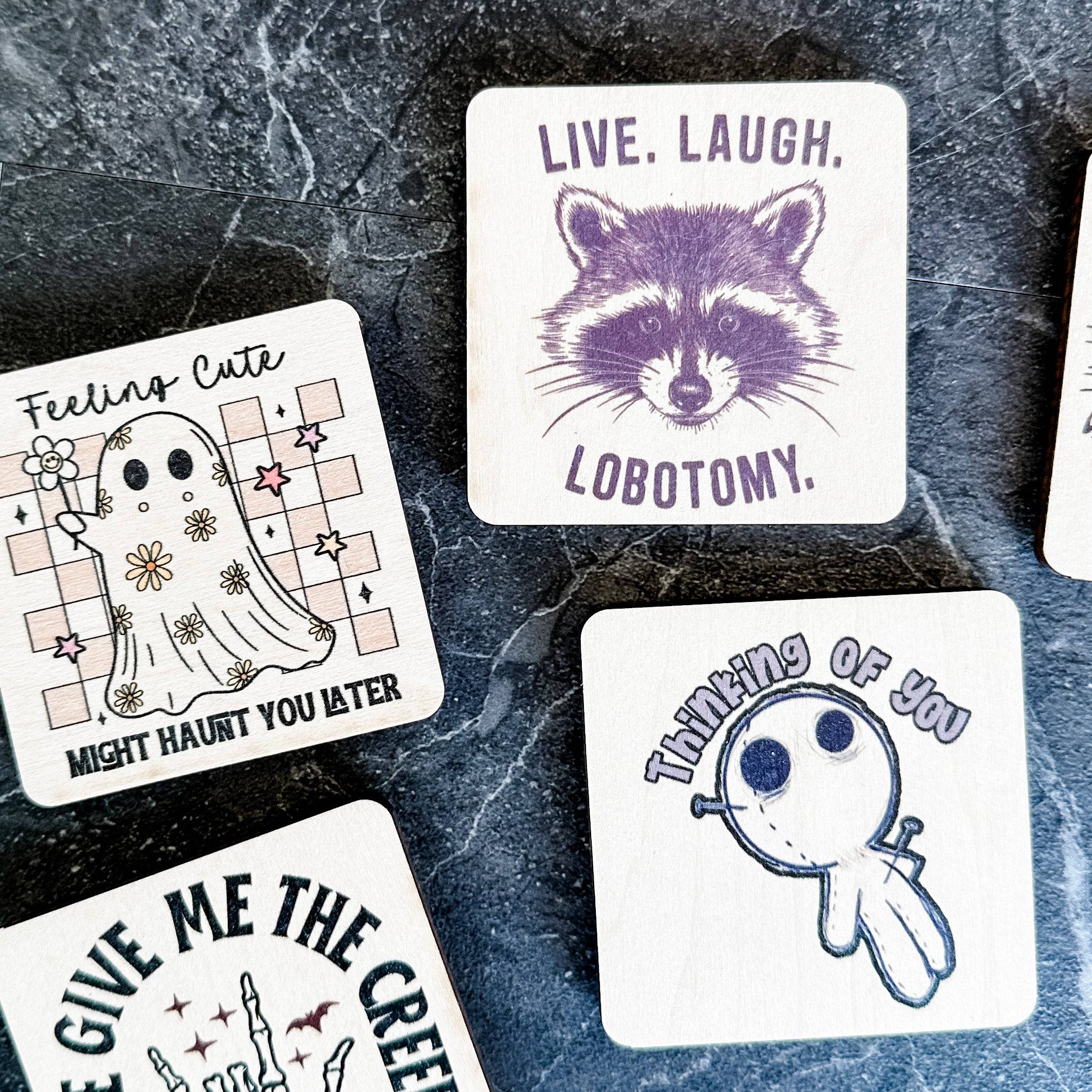 The Halloween Collection • Wood Magnets